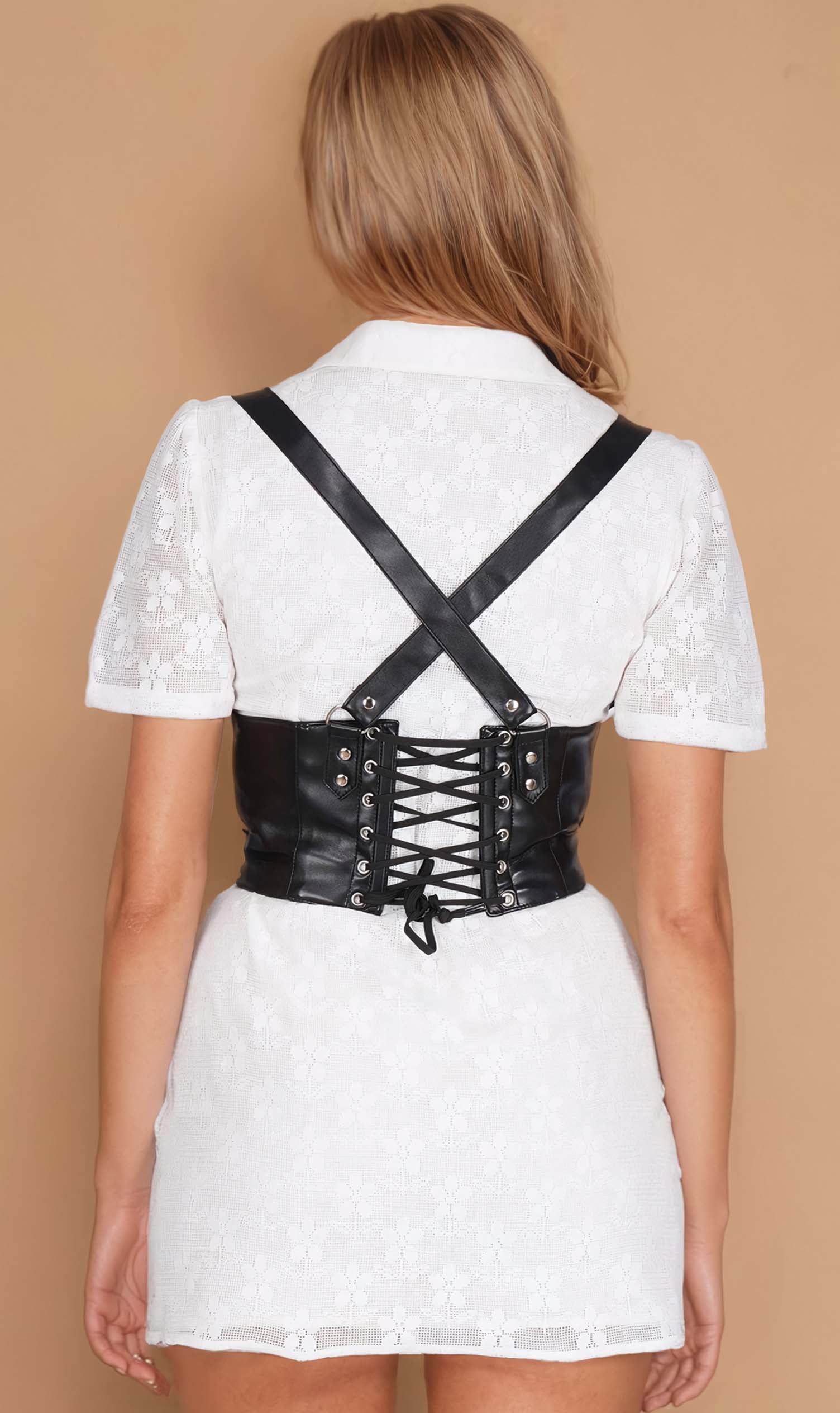 Trakiala Faux Leather Corset Belt