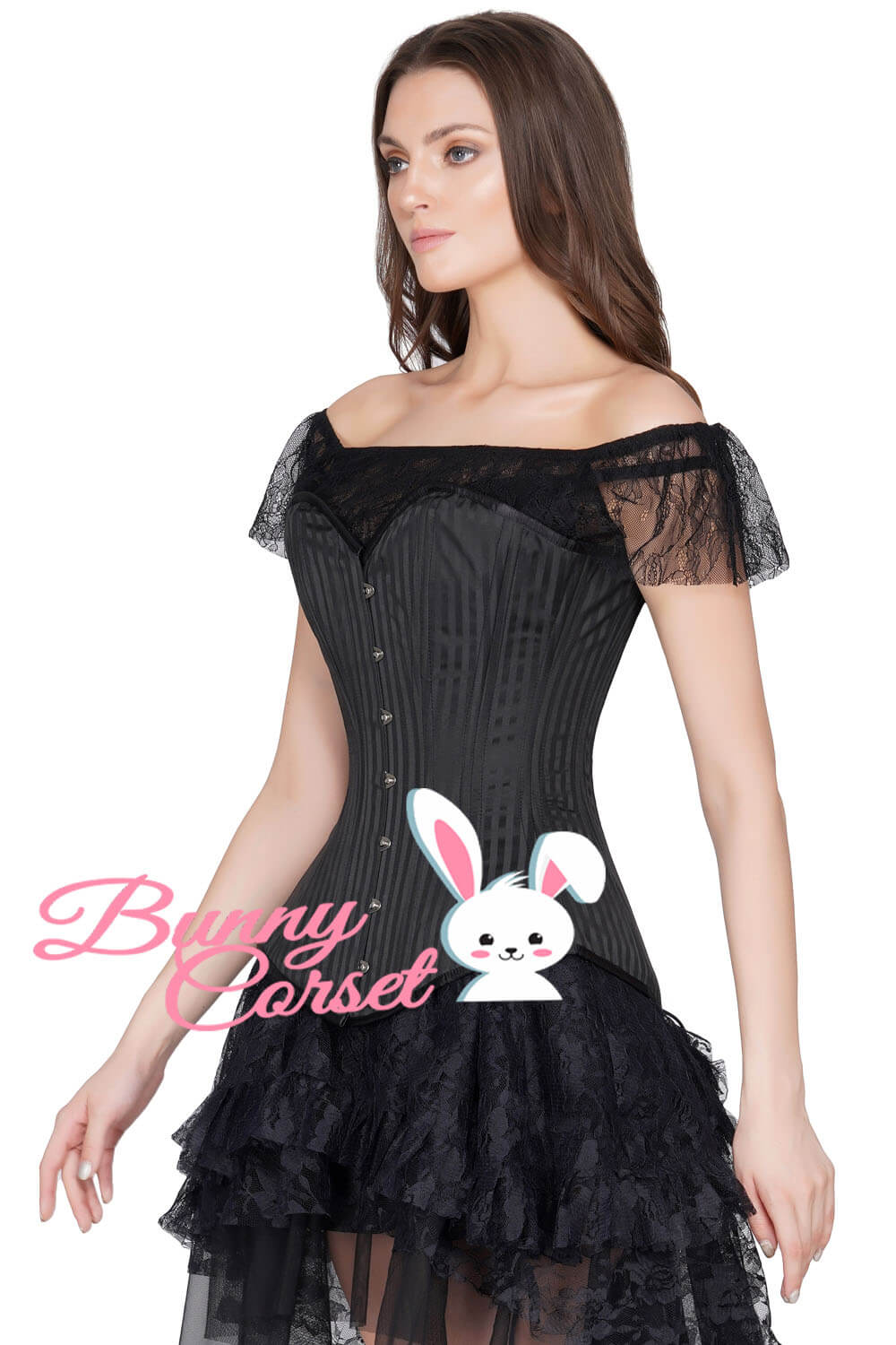 Zeke Waist Training Brocade Steel Boned Corset