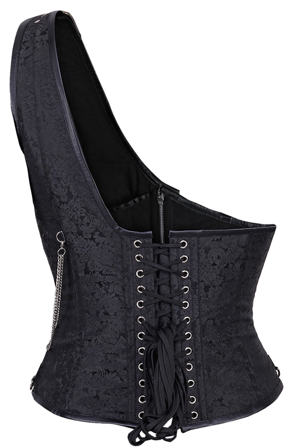 Abraxas Black Brocade Gothic Men's Corset