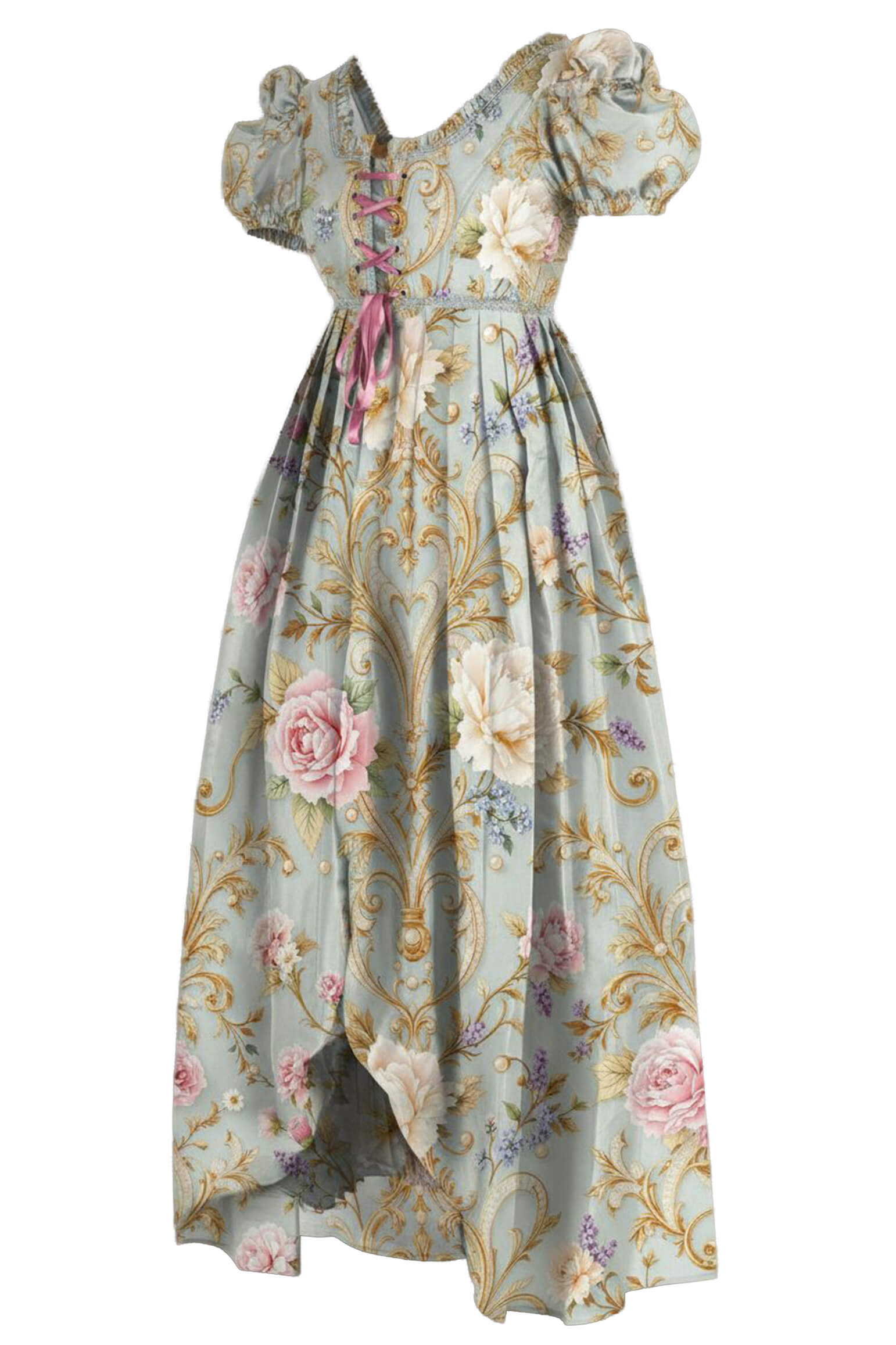 Misa Rococo Baroque with Rose Guinevere Corset Dress