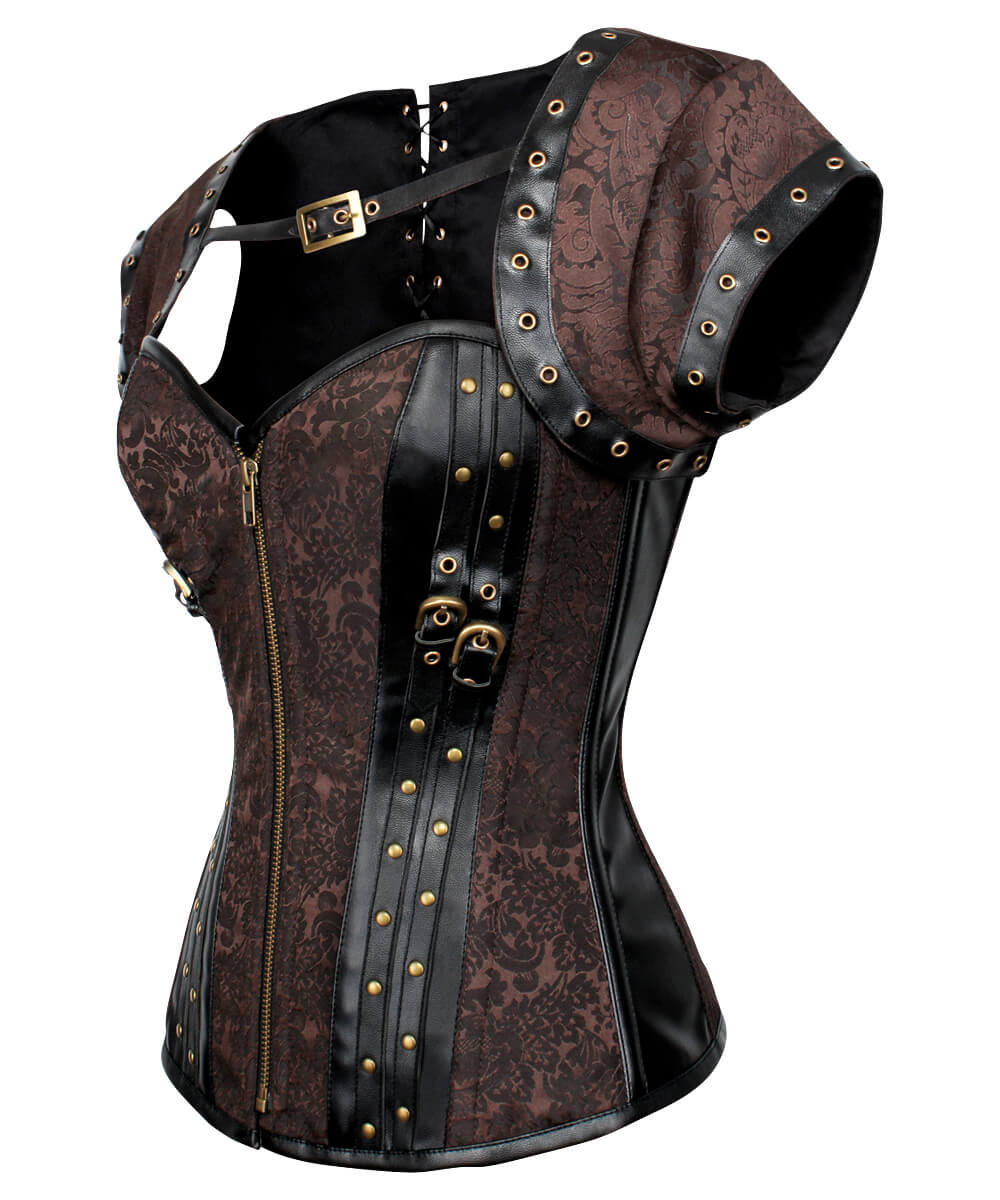 Ellecia Steampunk Overbust Corset with Bolero