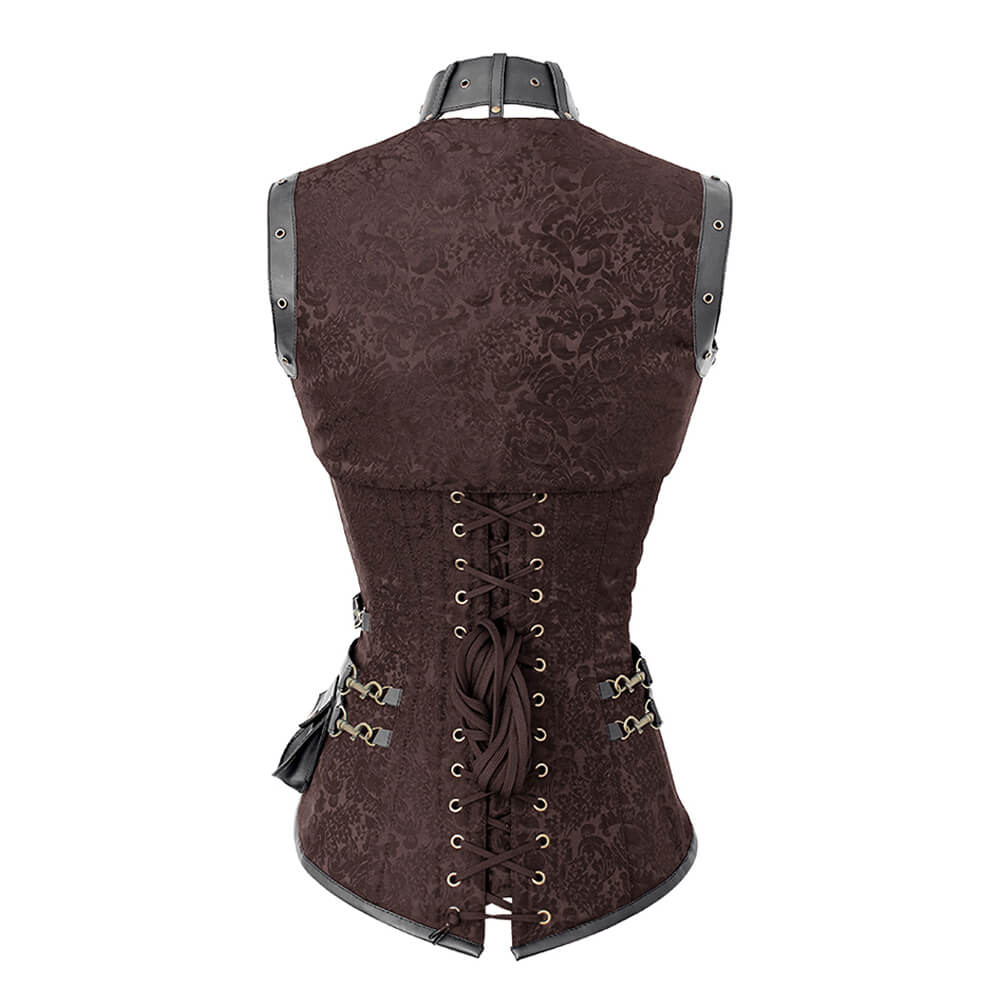 Liz Steampunk Overbust Corset with Shrug