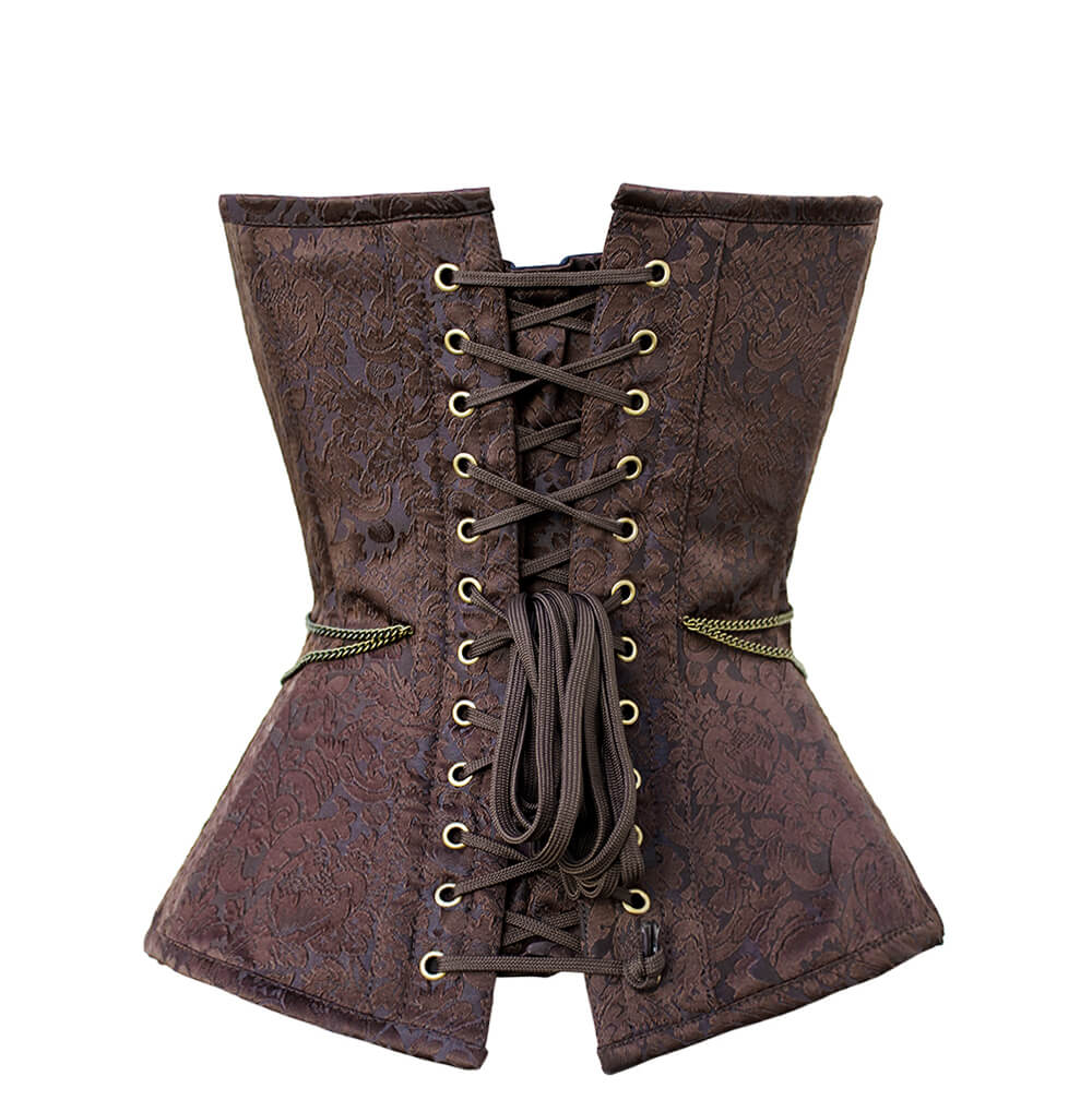 Isabell Steampunk Overbust Embroidered Corset