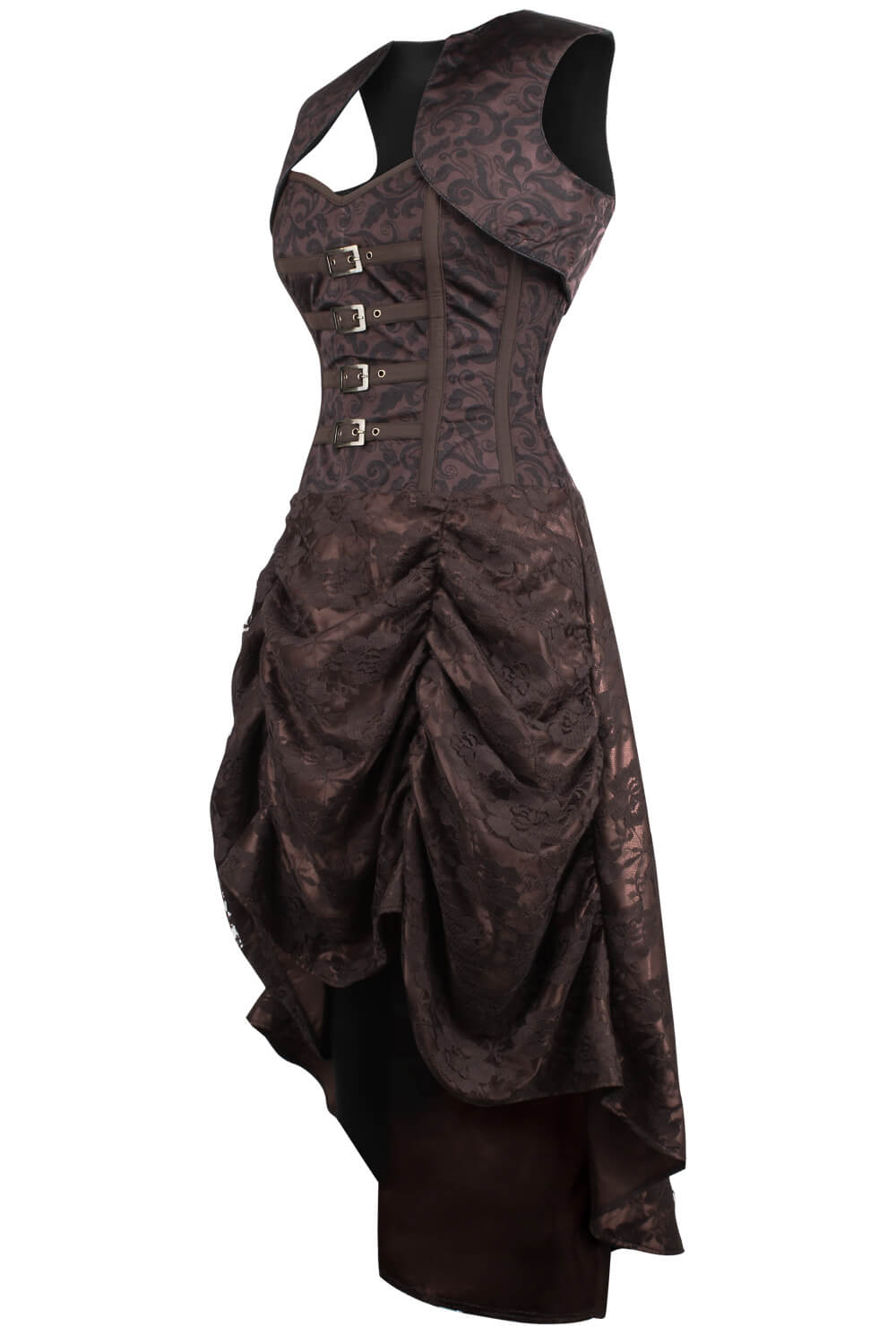 Raleigh Steampunk Overbust Corset Dress with Shrug