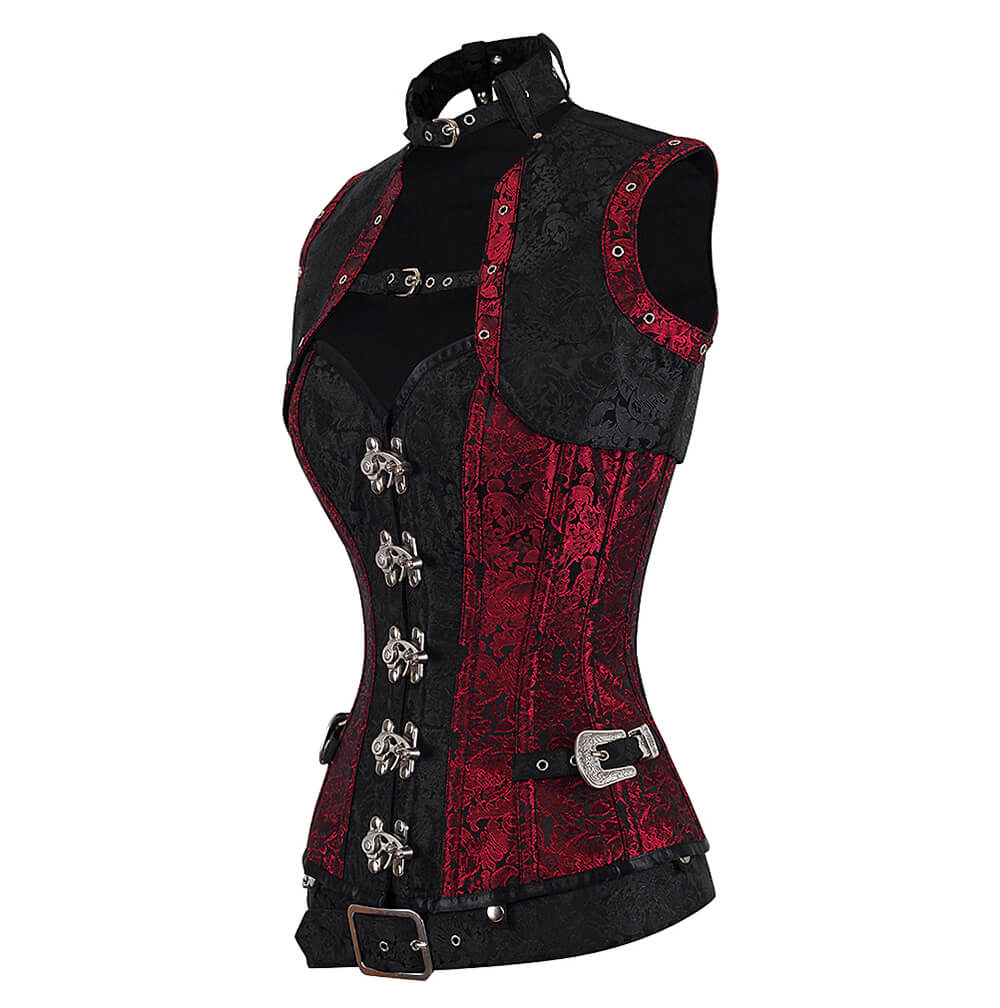 Emory Steampunk Overbust Corset with Shrug