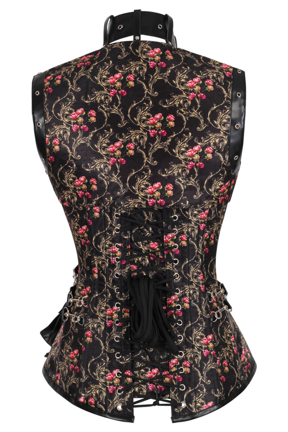 Vennessa Steampuk Baroque Red Rose Corset