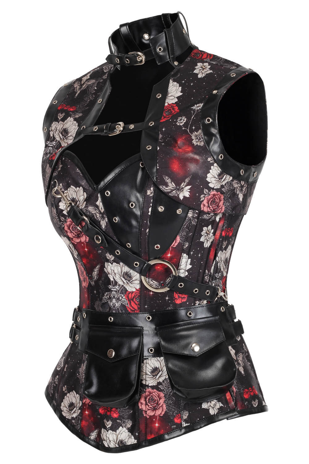 Kinsee Butterfly And Floral Ovebust Corset