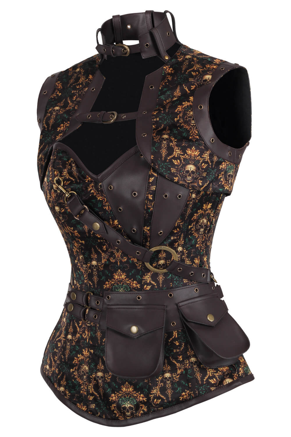 Jennisa Skull Baroque Inspired Overbust Corset