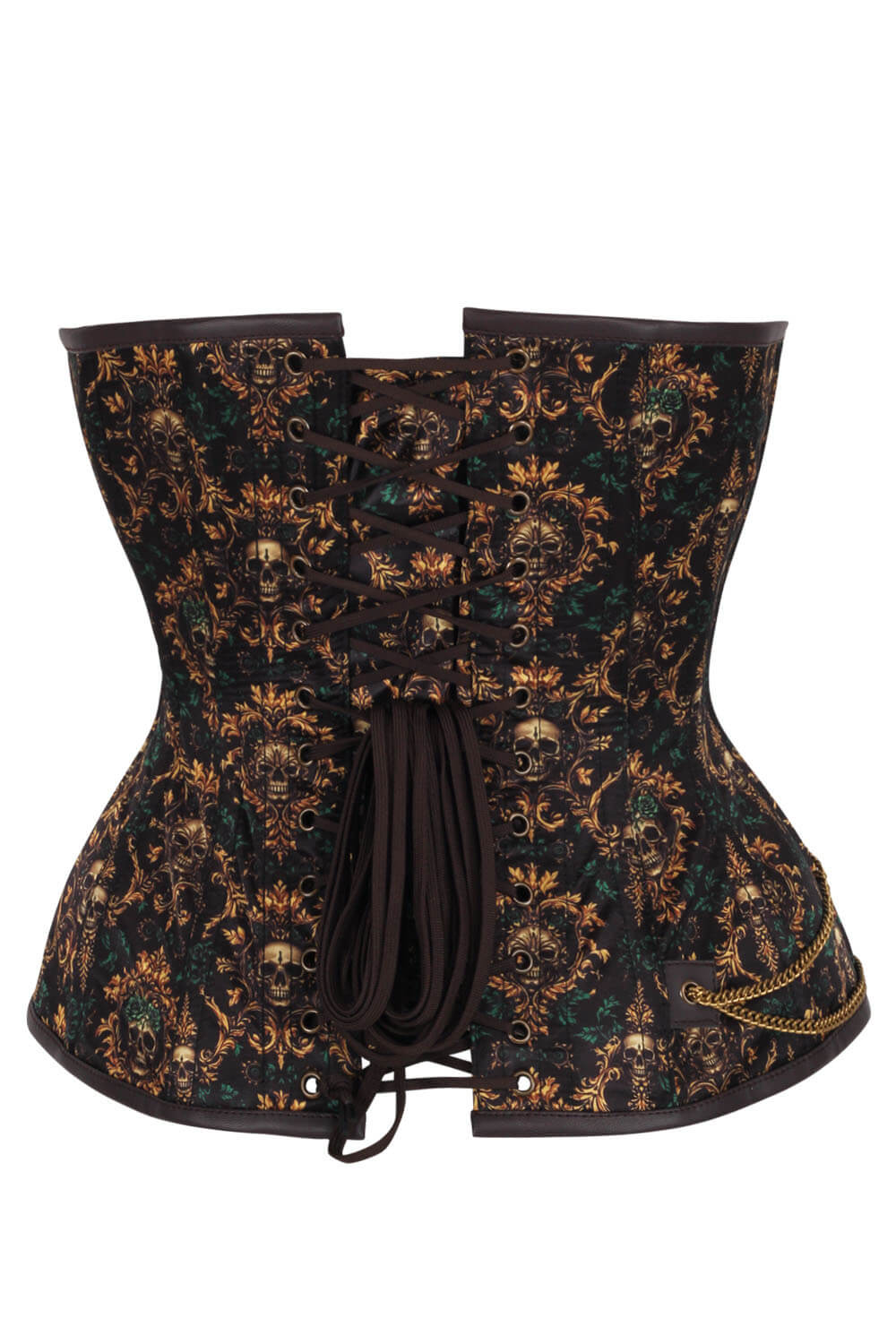 Ashleah Skull With Floral Overbust Corset