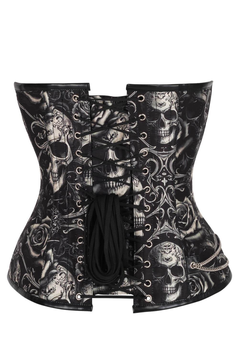 Shakeena Skull with Ornate Baroque Scrolls Corset