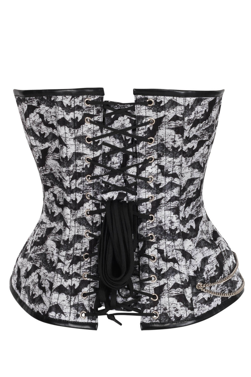 Lynzy Abstract Bat Print Overbust Corset