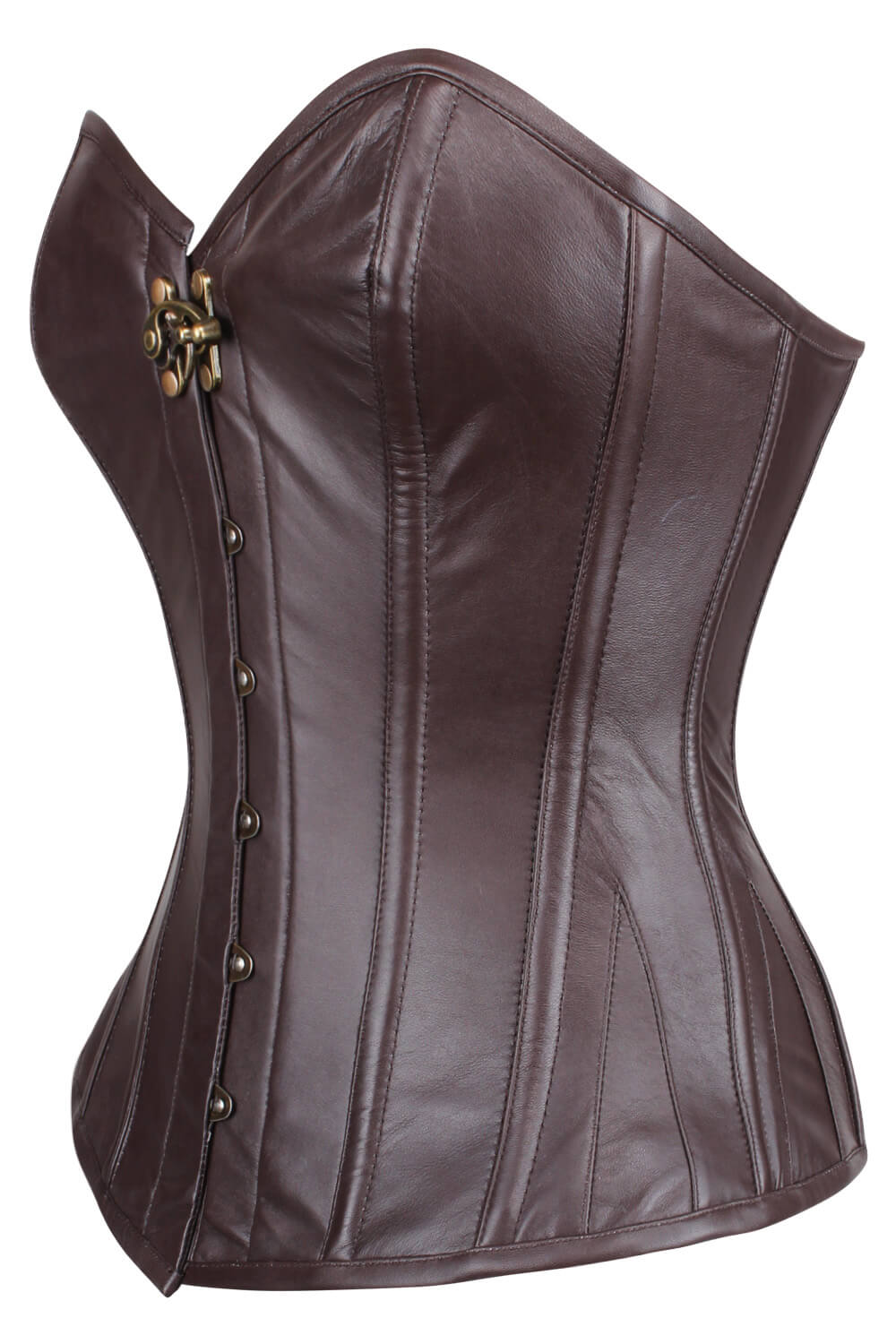 Chelsy Overbust Waist Reducing Faux Leather Corset
