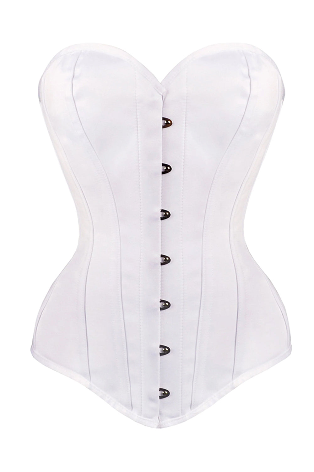 Joniece White Satin Overbust Corset