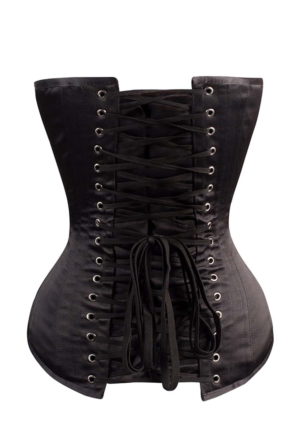 Cedriana Black Satin Overbust Corset