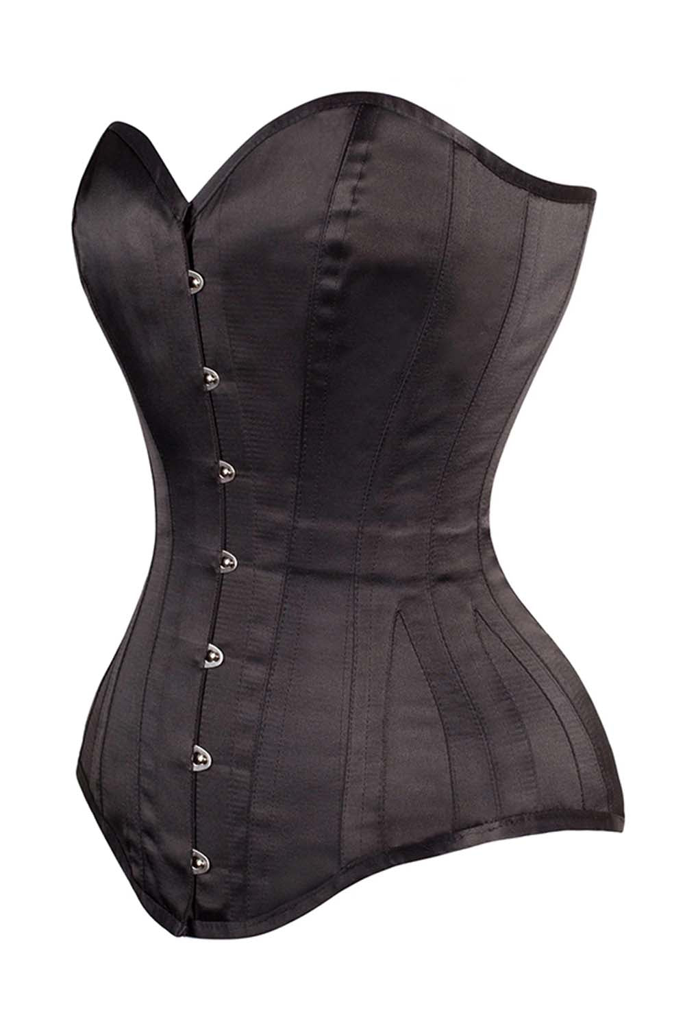 Cedriana Black Satin Overbust Corset
