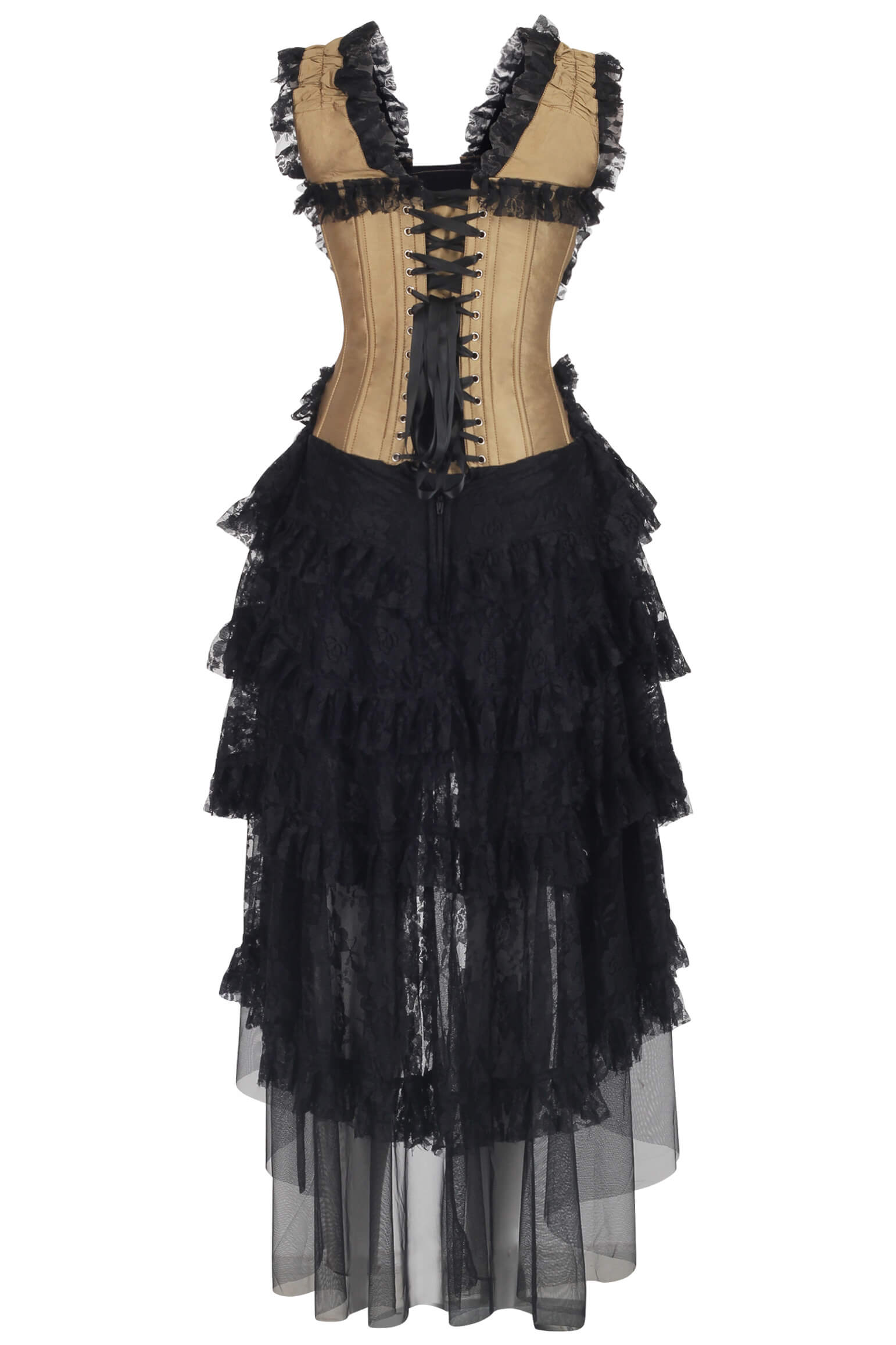 Talina Rococo Gold Taffeta Anastasia Corset Dress