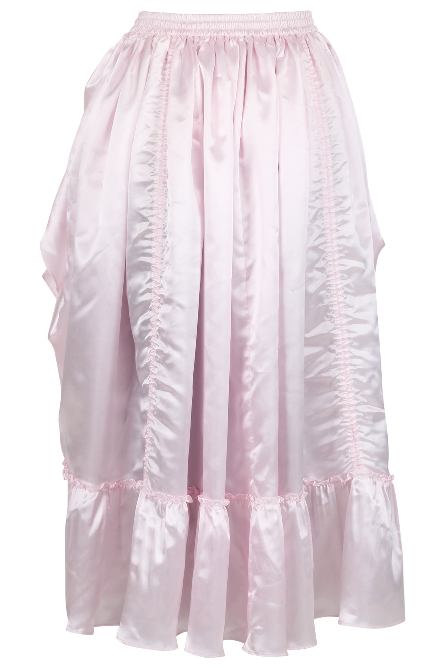 Kenisha Rococo Pink Satin Bustle Skirt