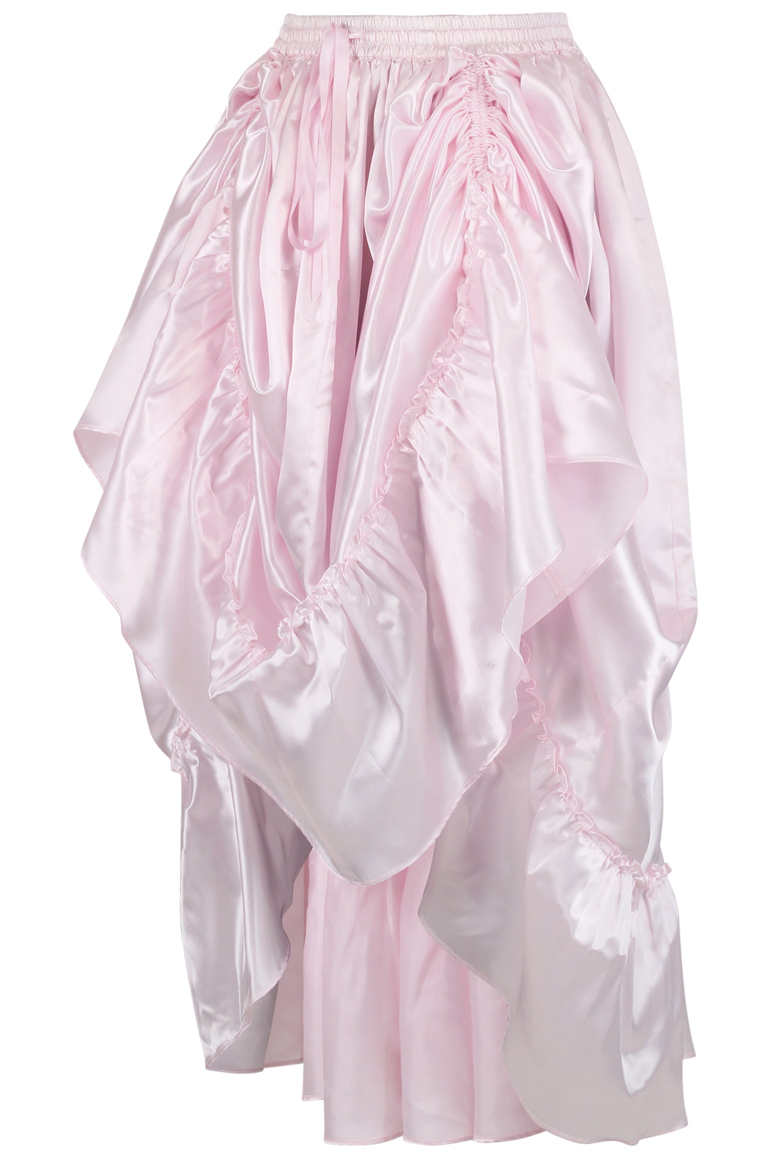 Kenisha Rococo Pink Satin Bustle Skirt