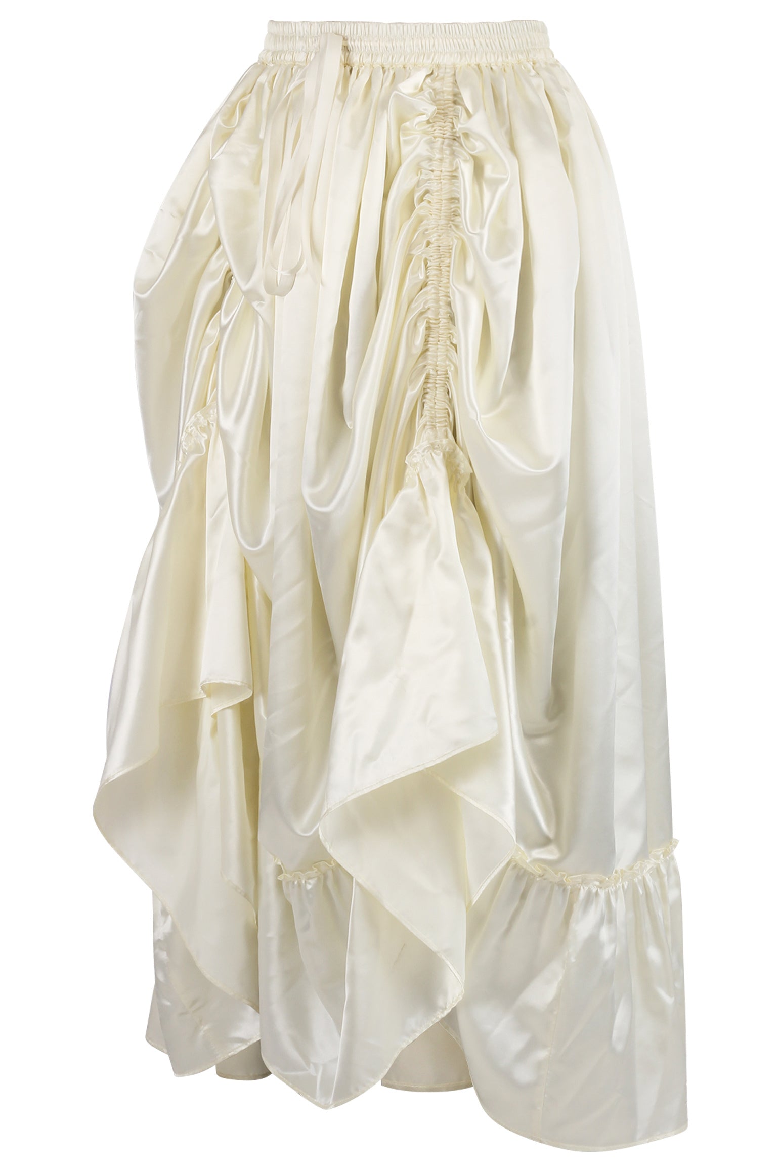 Krislynn Rococo Ivory Satin Bustle Skirt