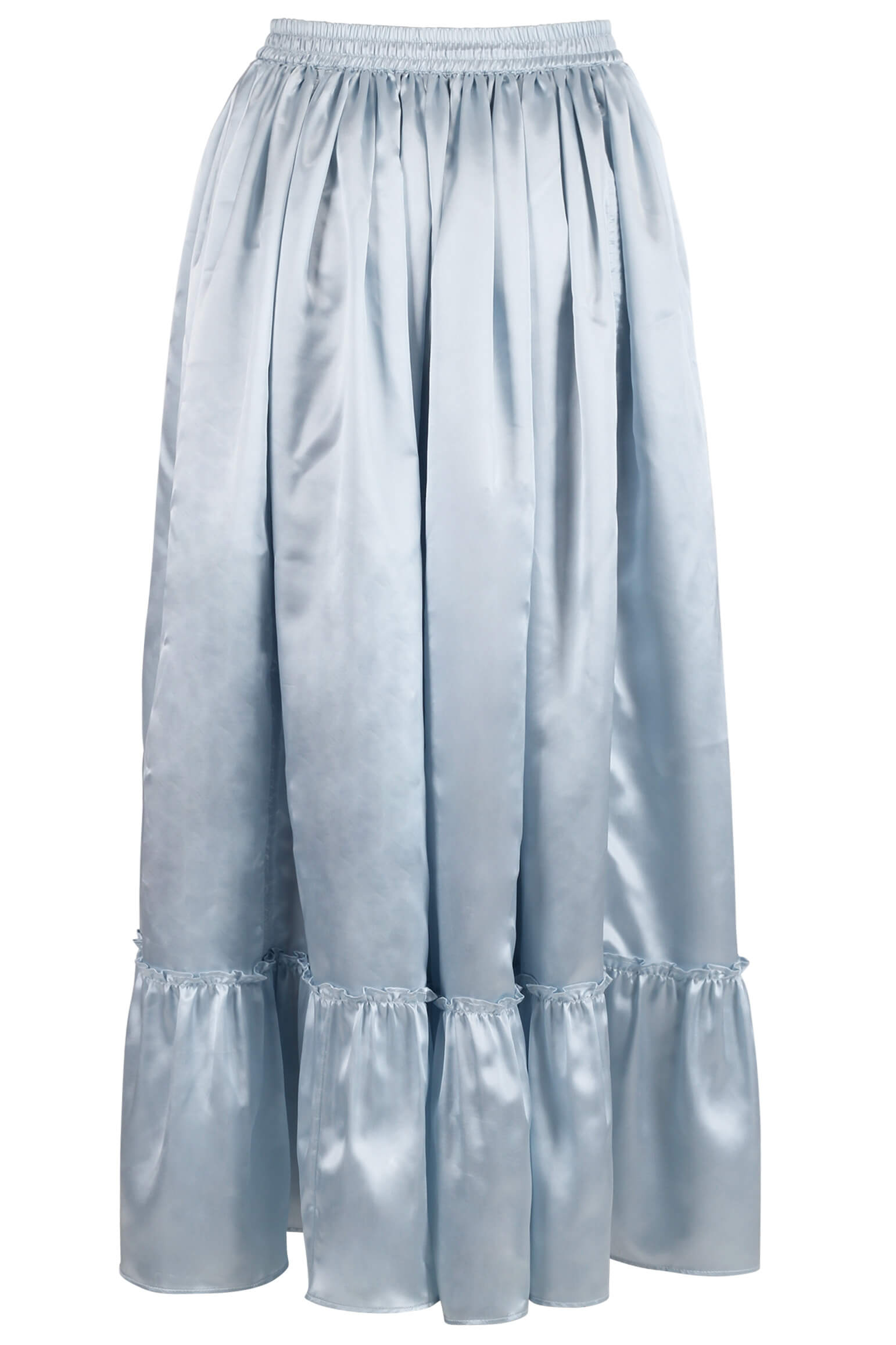 Linsey Rococo Blue Satin Bustle Skirt