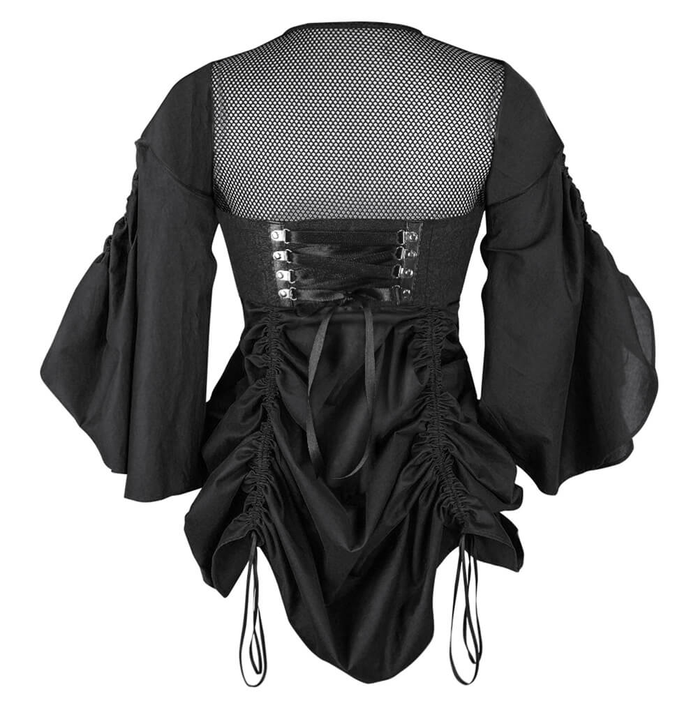 Lamia Steampunk Inspired Black Top Cum Dress