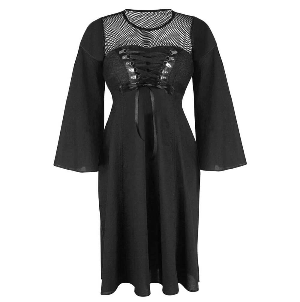 Lamia Steampunk Inspired Black Top Cum Dress