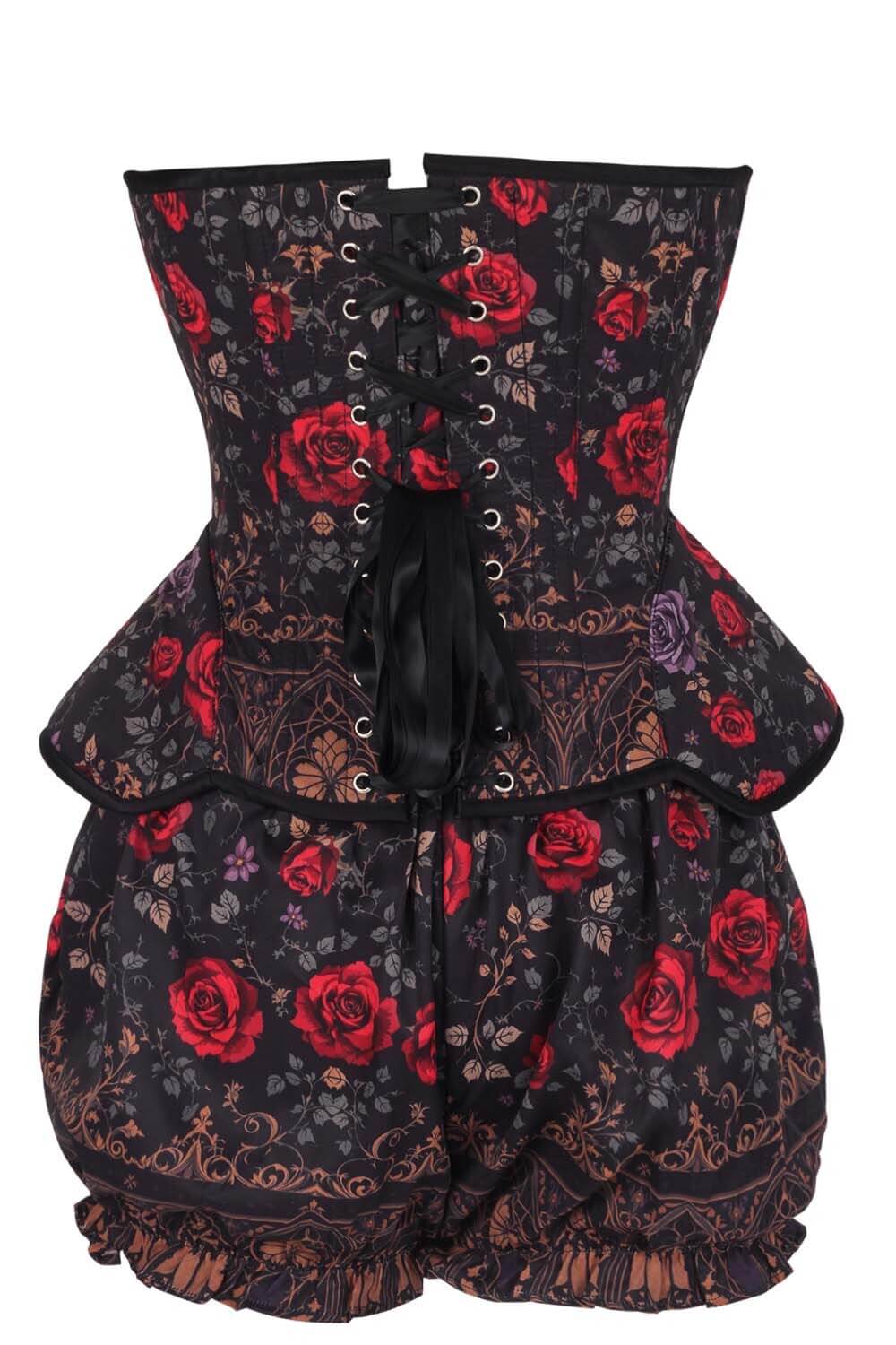 Jannae Gothic Rose Garden Corset & Bloomer Set