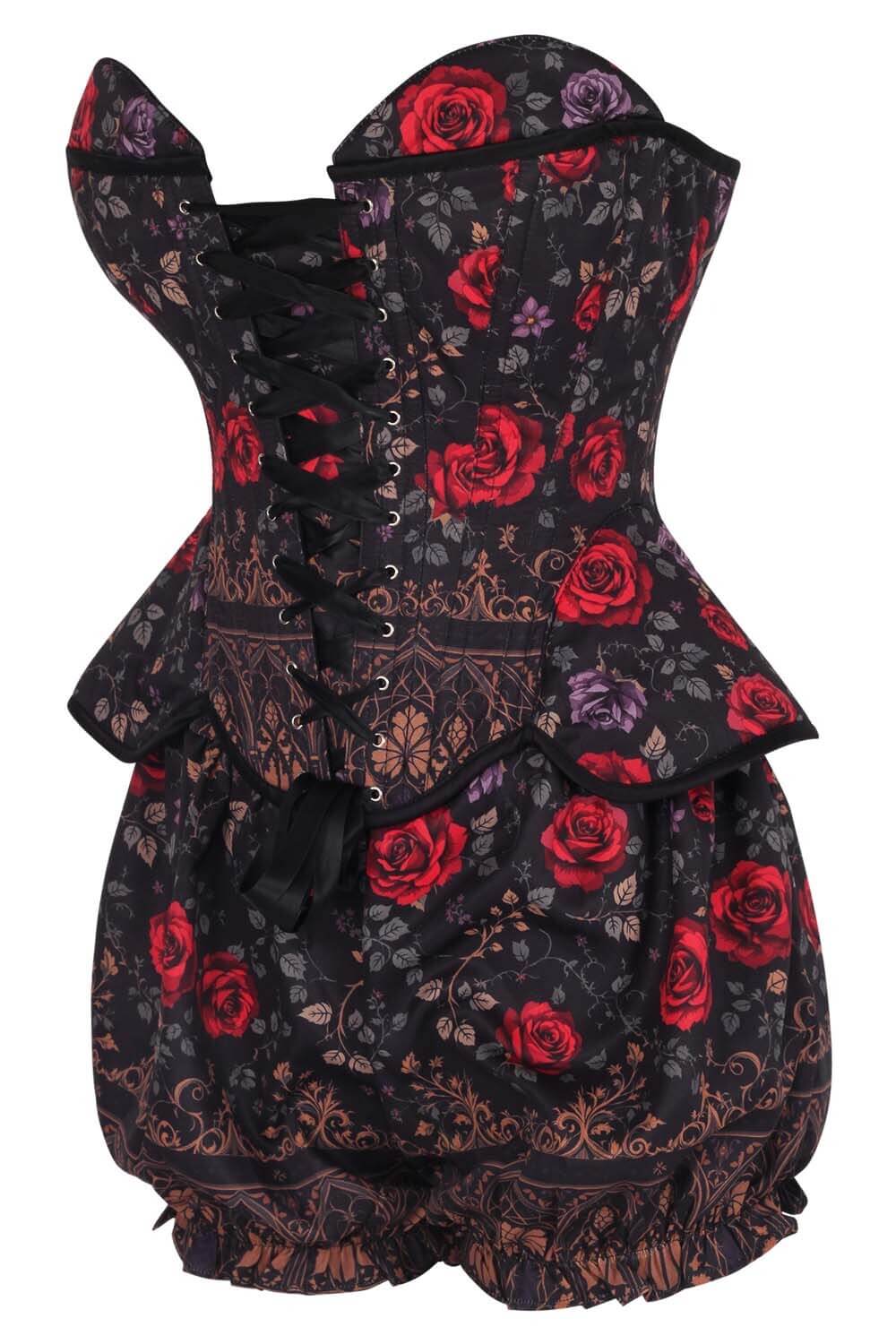 Jannae Gothic Rose Garden Corset & Bloomer Set