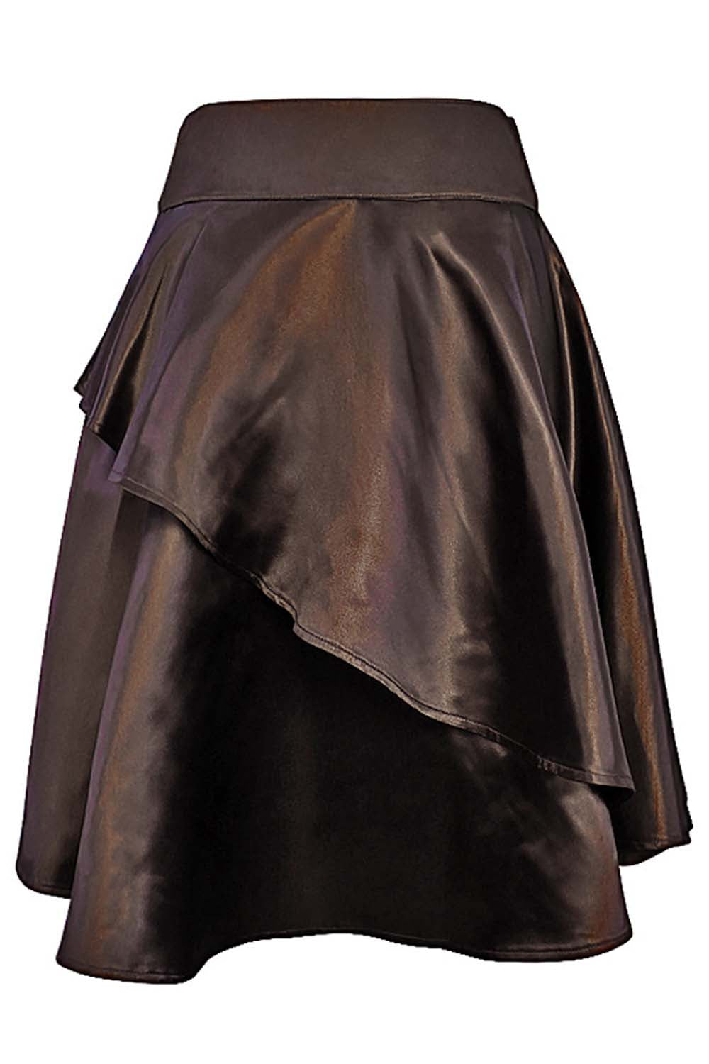 Shelby Brown Satin Steampunk Layered Skirt