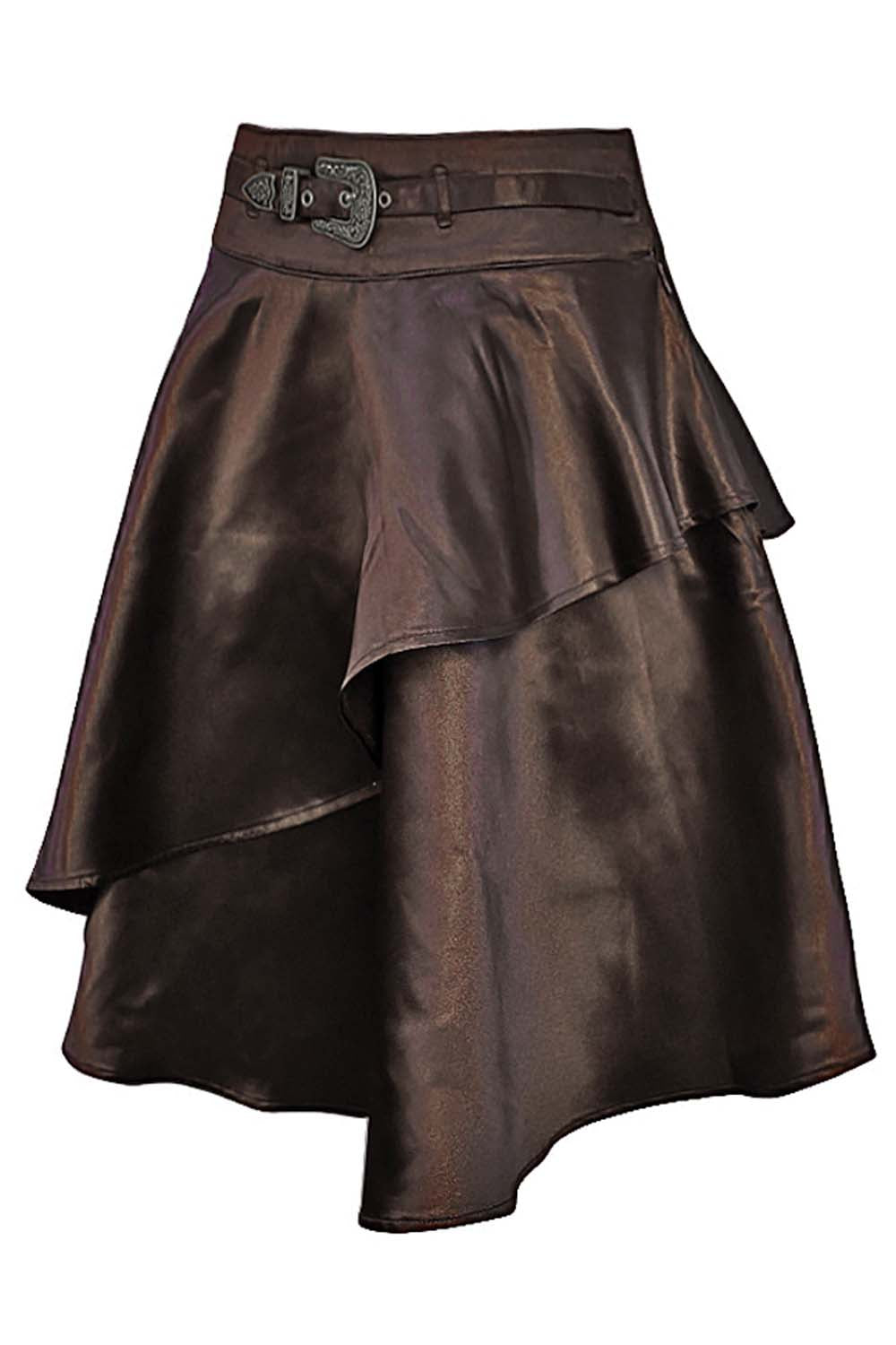 Shelby Brown Satin Steampunk Layered Skirt
