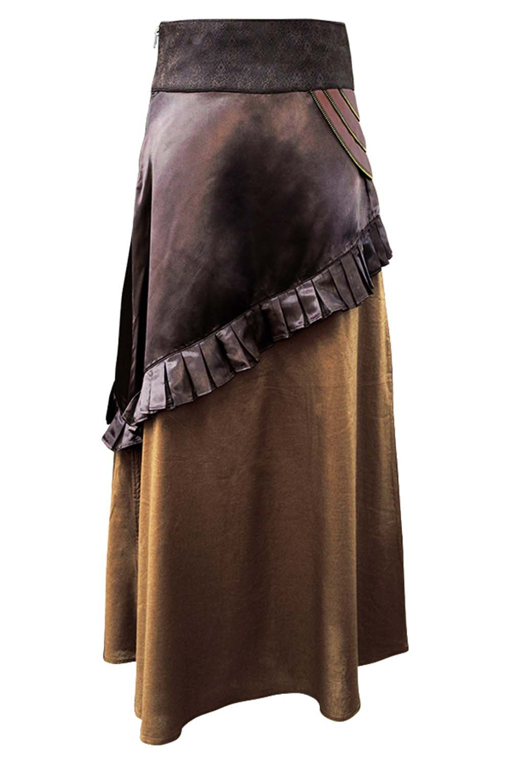 Merrin Cotton with Satin Layered Steampunk Skirt