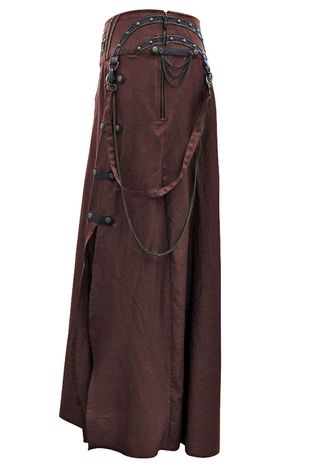 Deb Steampunk Embroidered Cotton Skirt