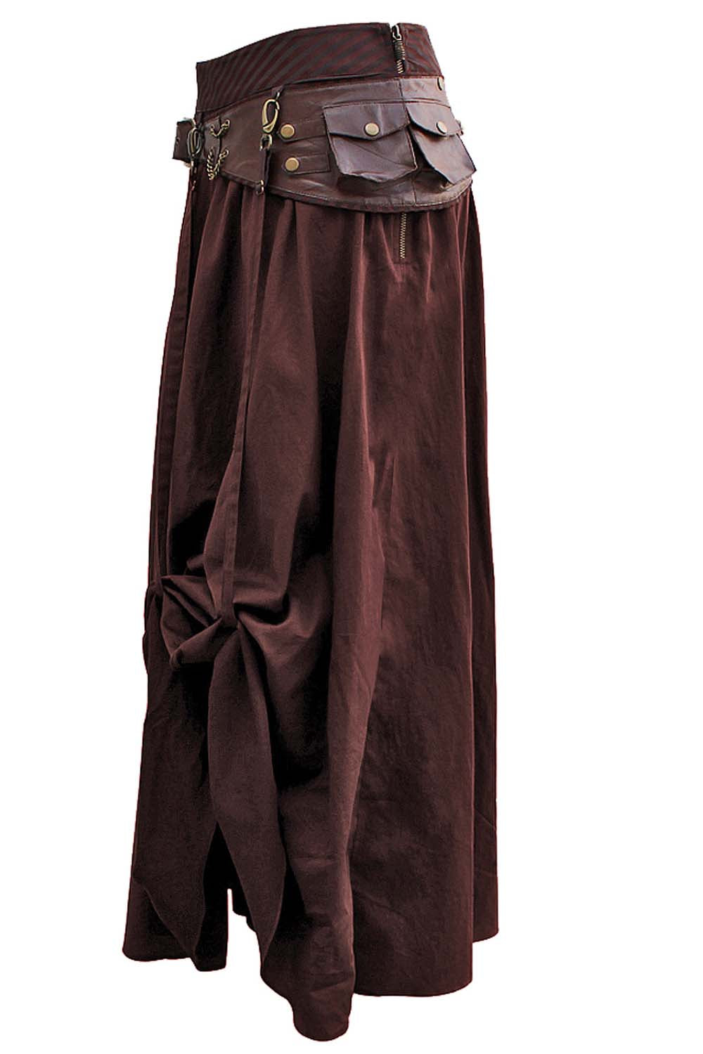 Jessica Steampunk Cotton Bustle Skirt