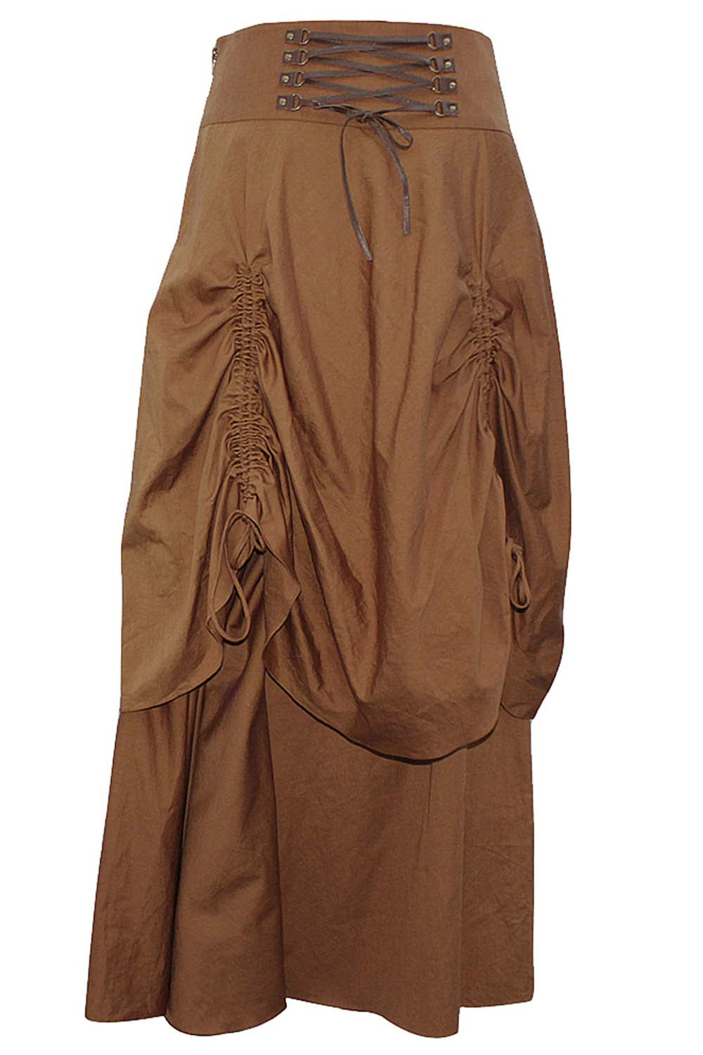 Annabel Steampunk Cotton Bustle Skirt