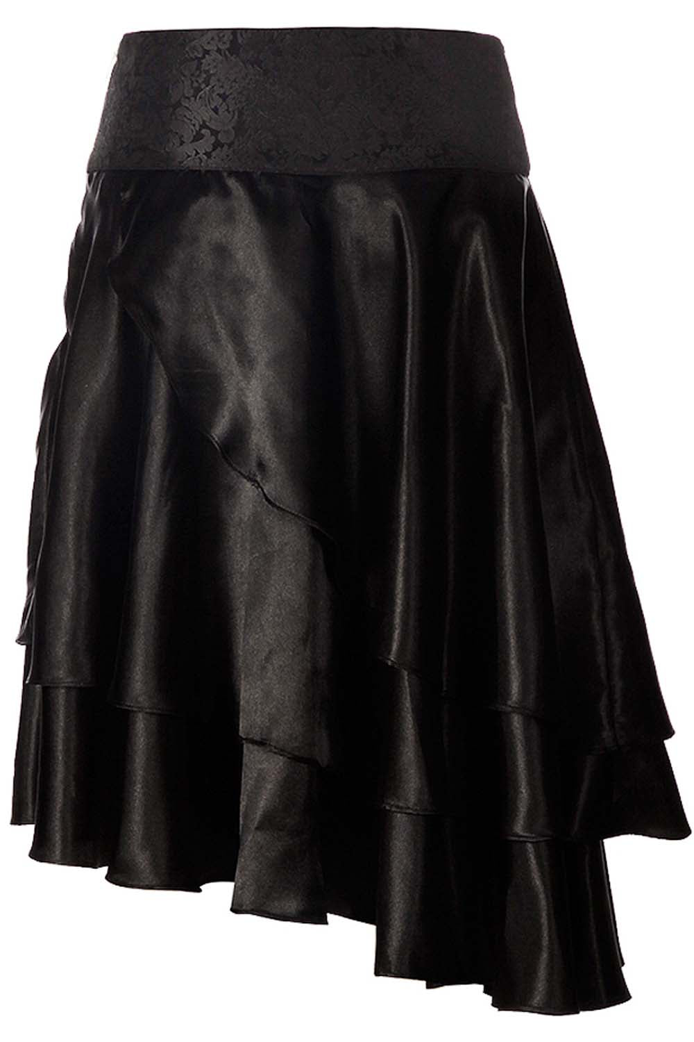 Joleen Black Steampunk Embroidered Skirt