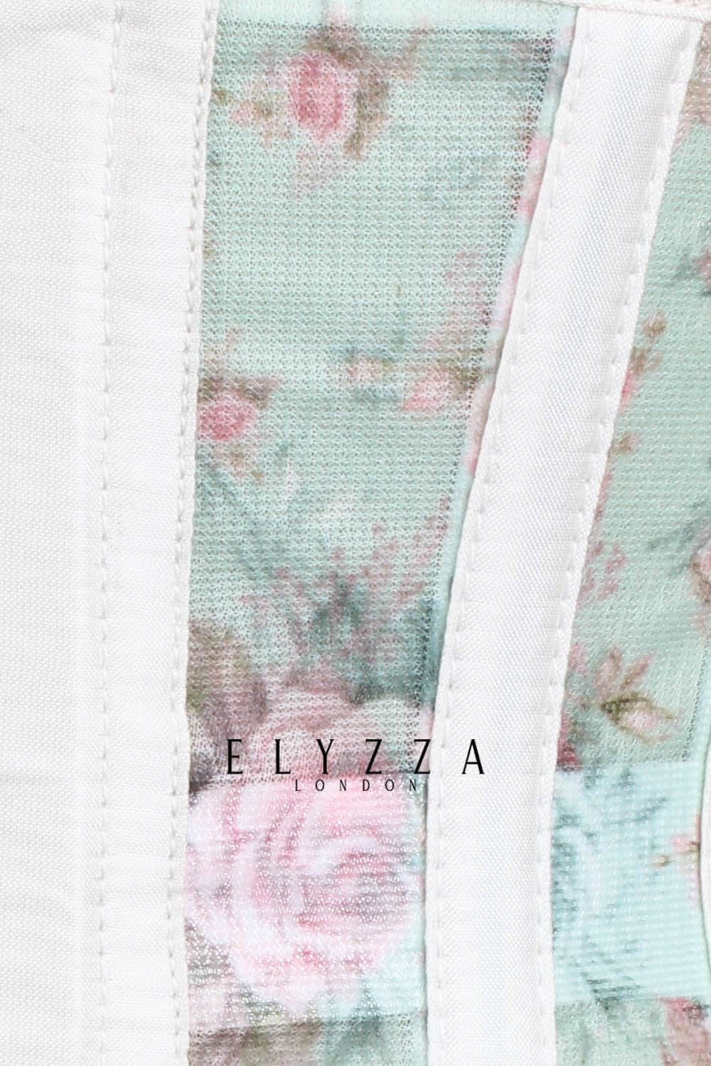 Bentlee Floral Print Mesh Corset