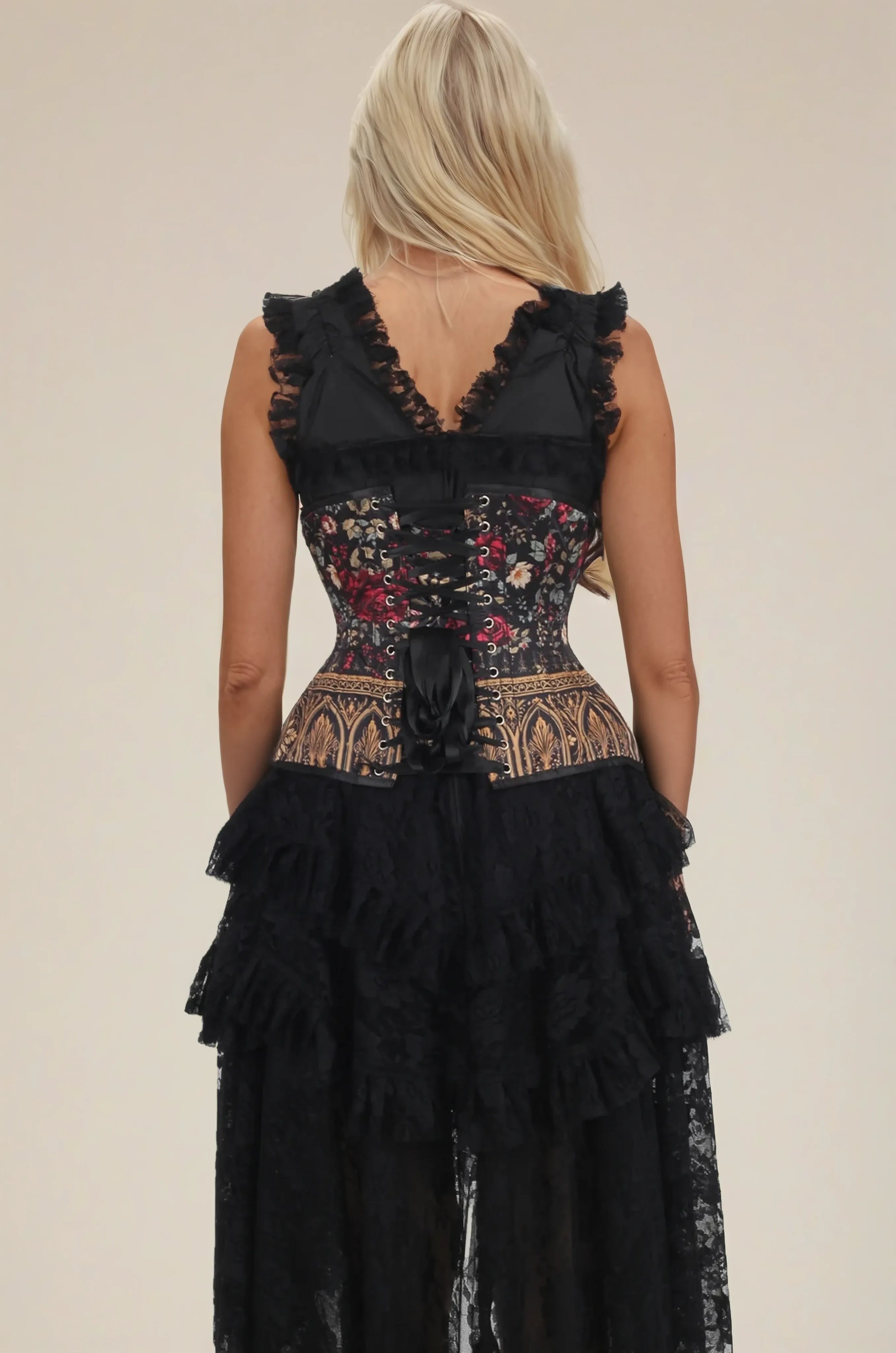 Mazzy Midnight Cathedral Bloom Corset