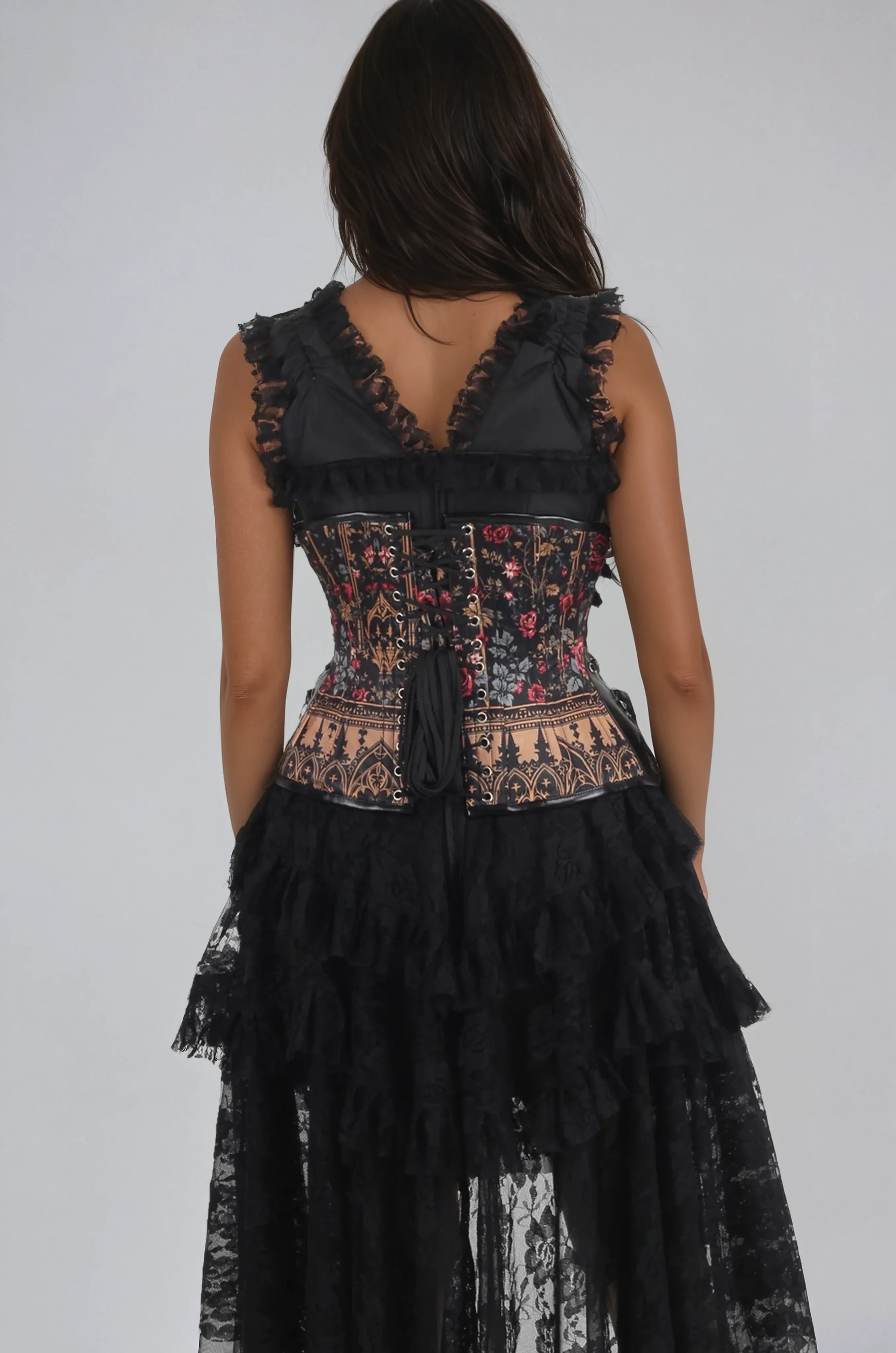 Landyn Midnight Cathedral Bloom Corset
