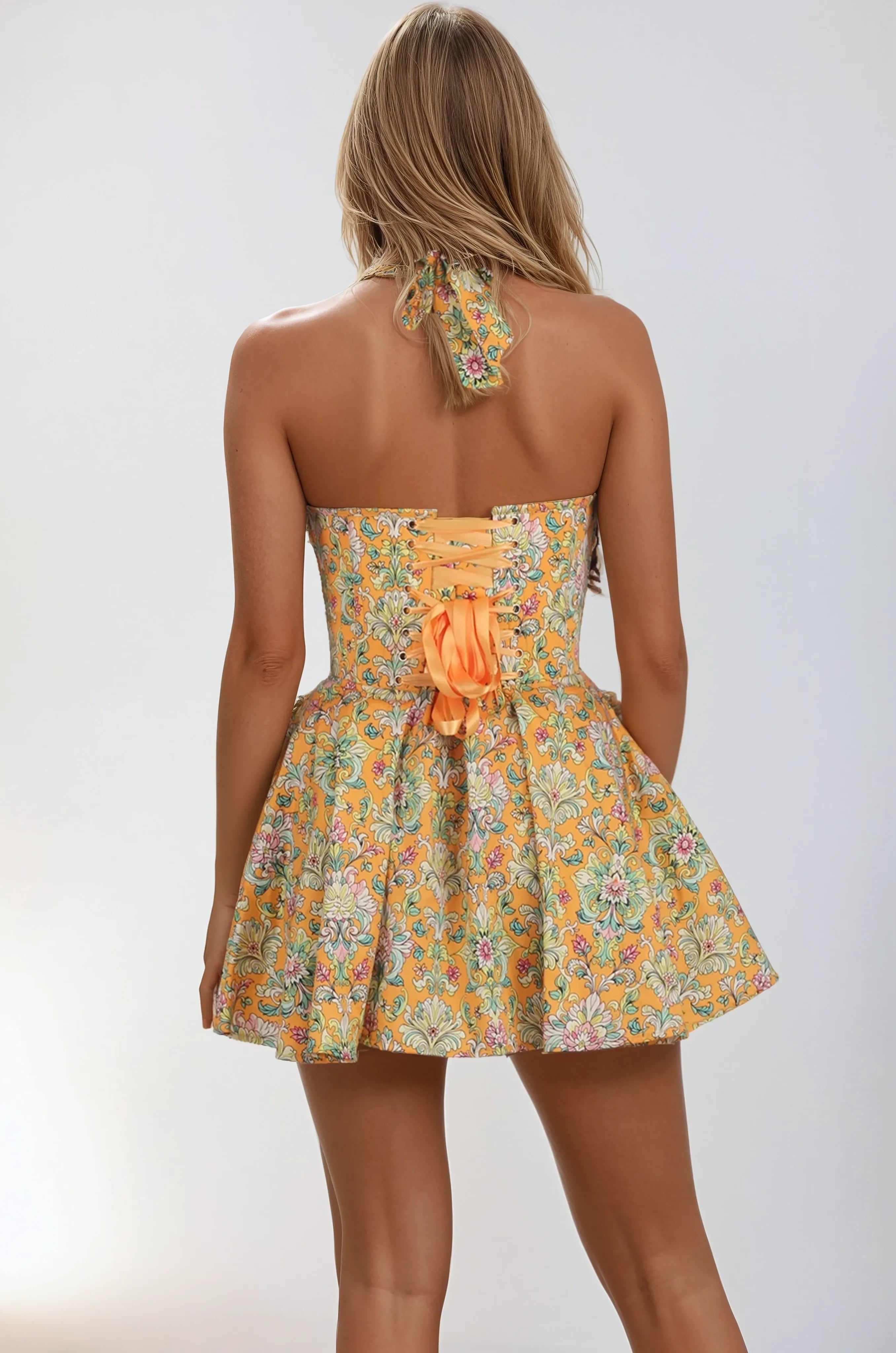 Tilly Floral Baroque Corset Dress