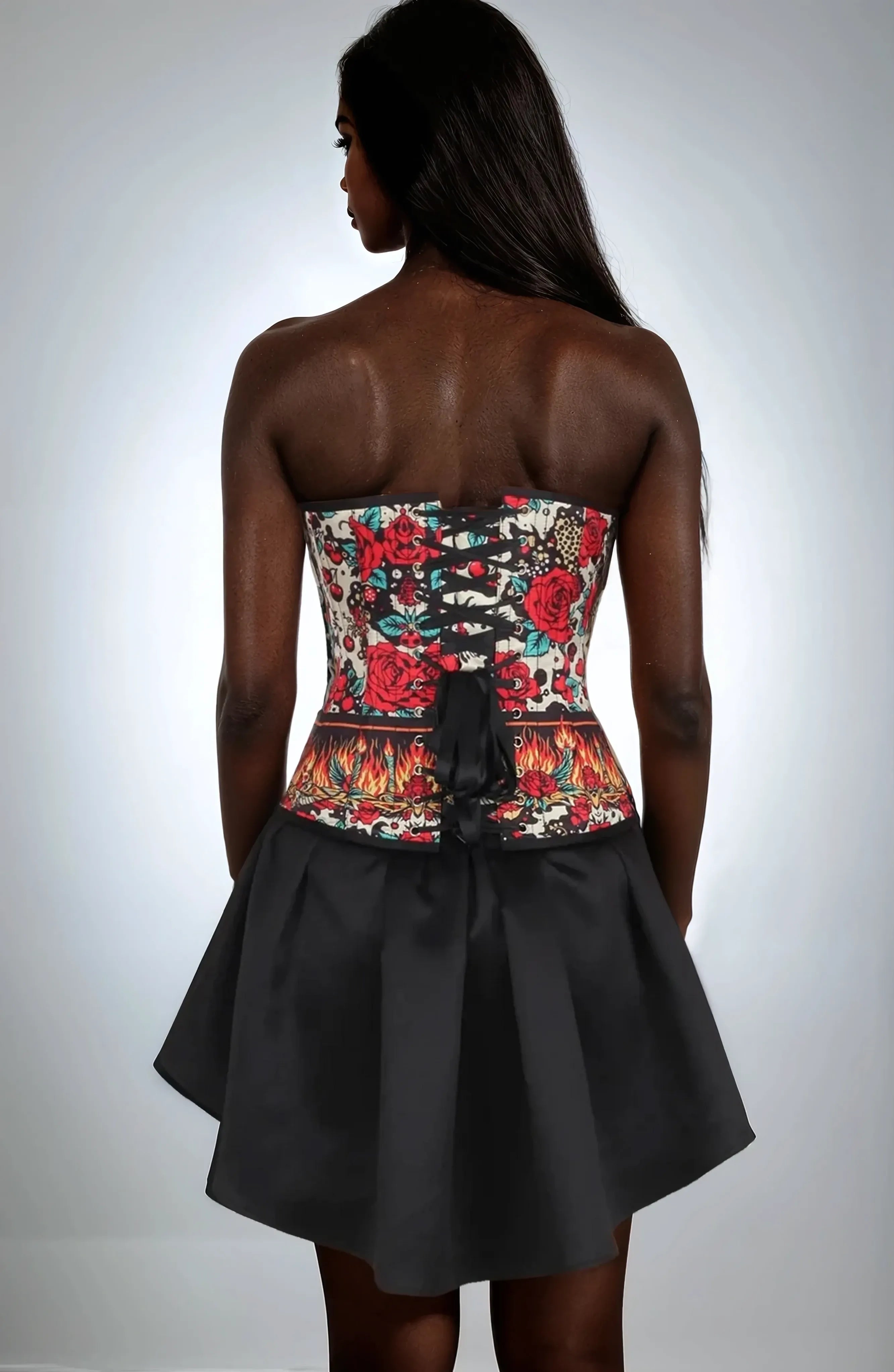 Ellary Retro Rose Overbust Corset