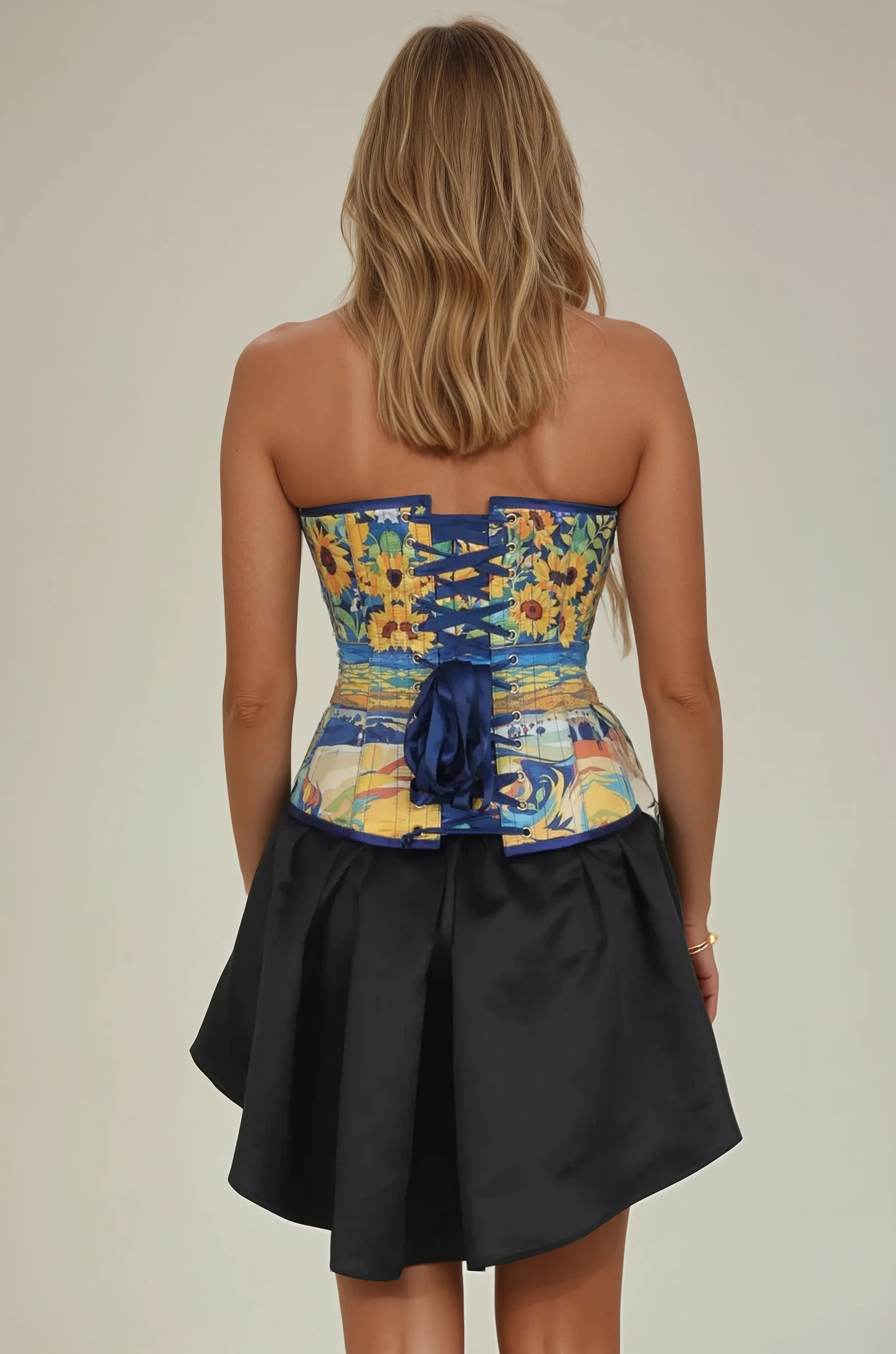 Earletta Starry Garden Scroll Satin Corset