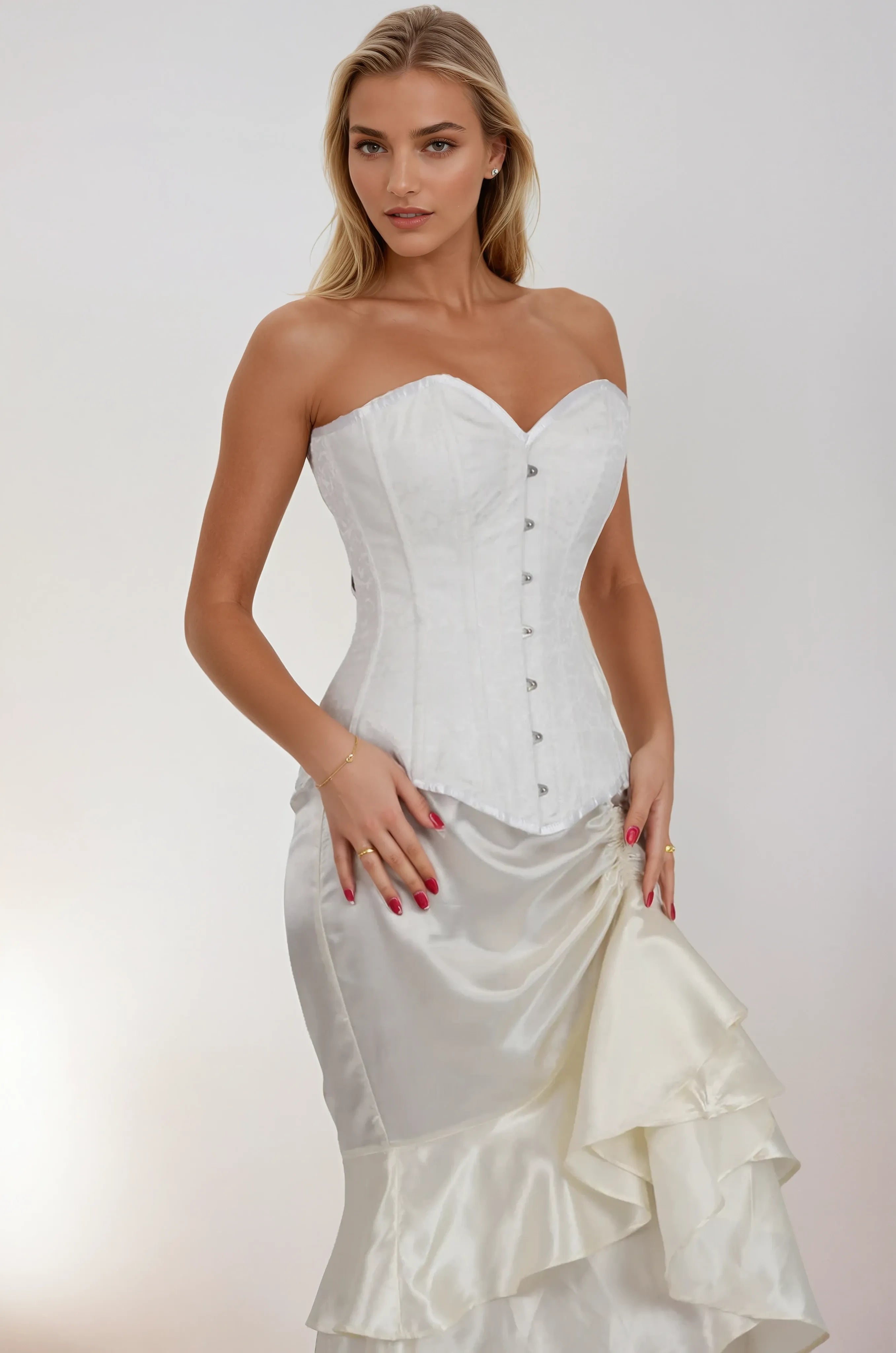 Diona Overbust White Corset