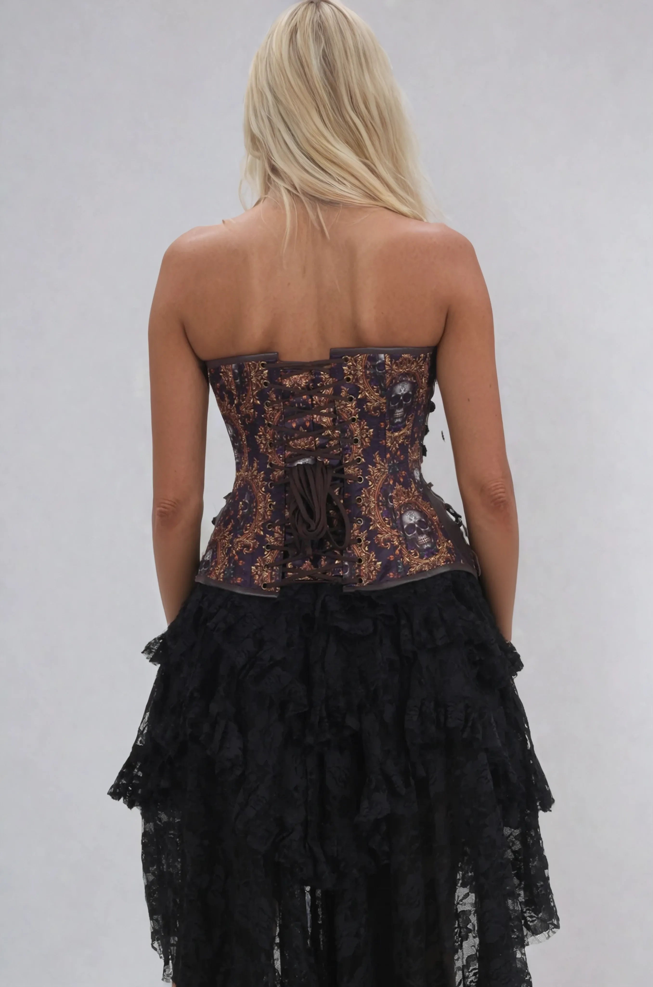 Saisha Baroque Skull Waist Trainer Corset