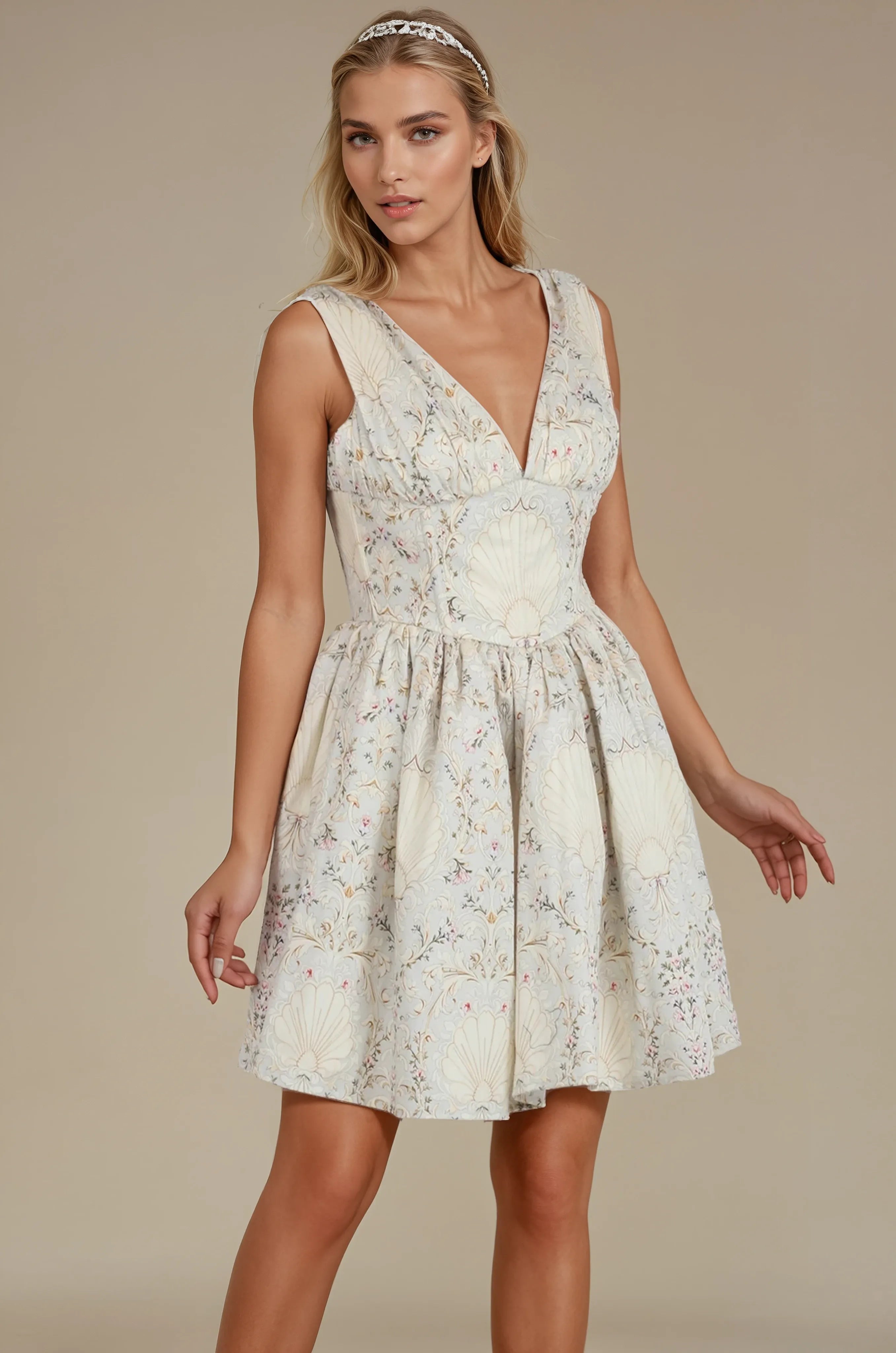 Lacey Baroque Shell Corset Dress