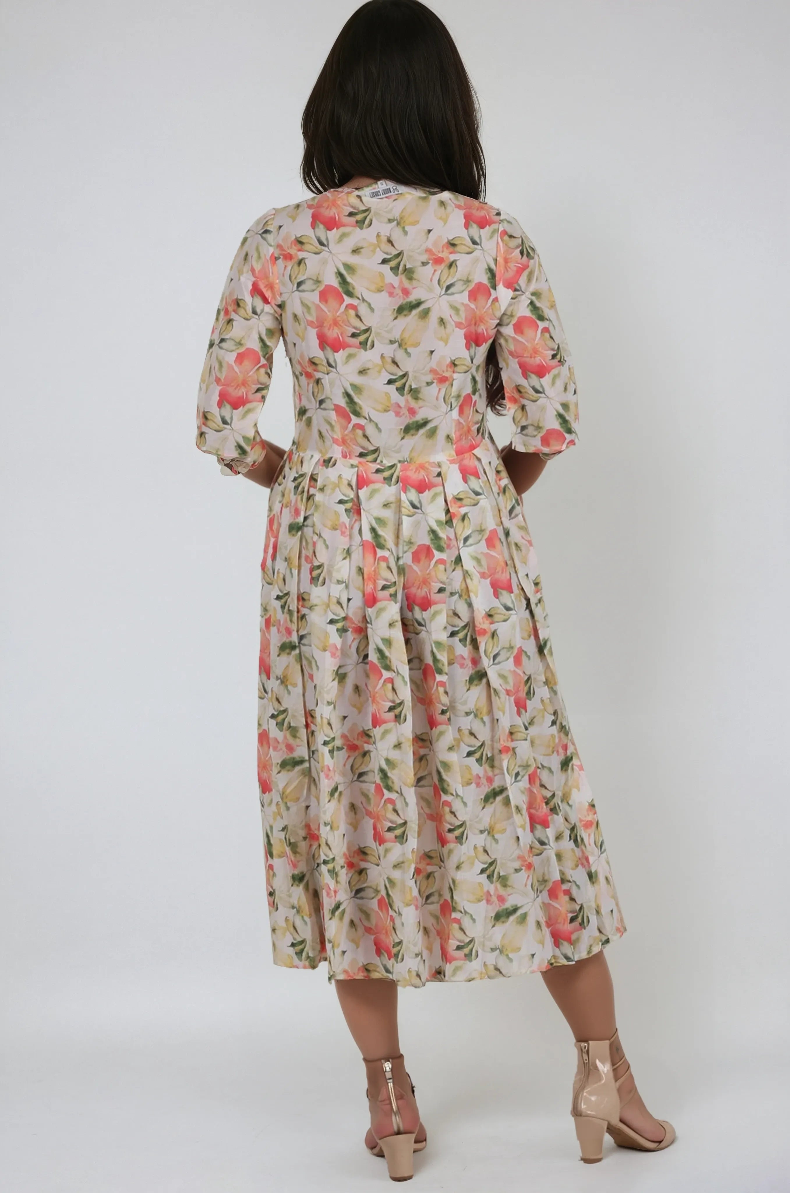 Kenna Round Neck Print Dress