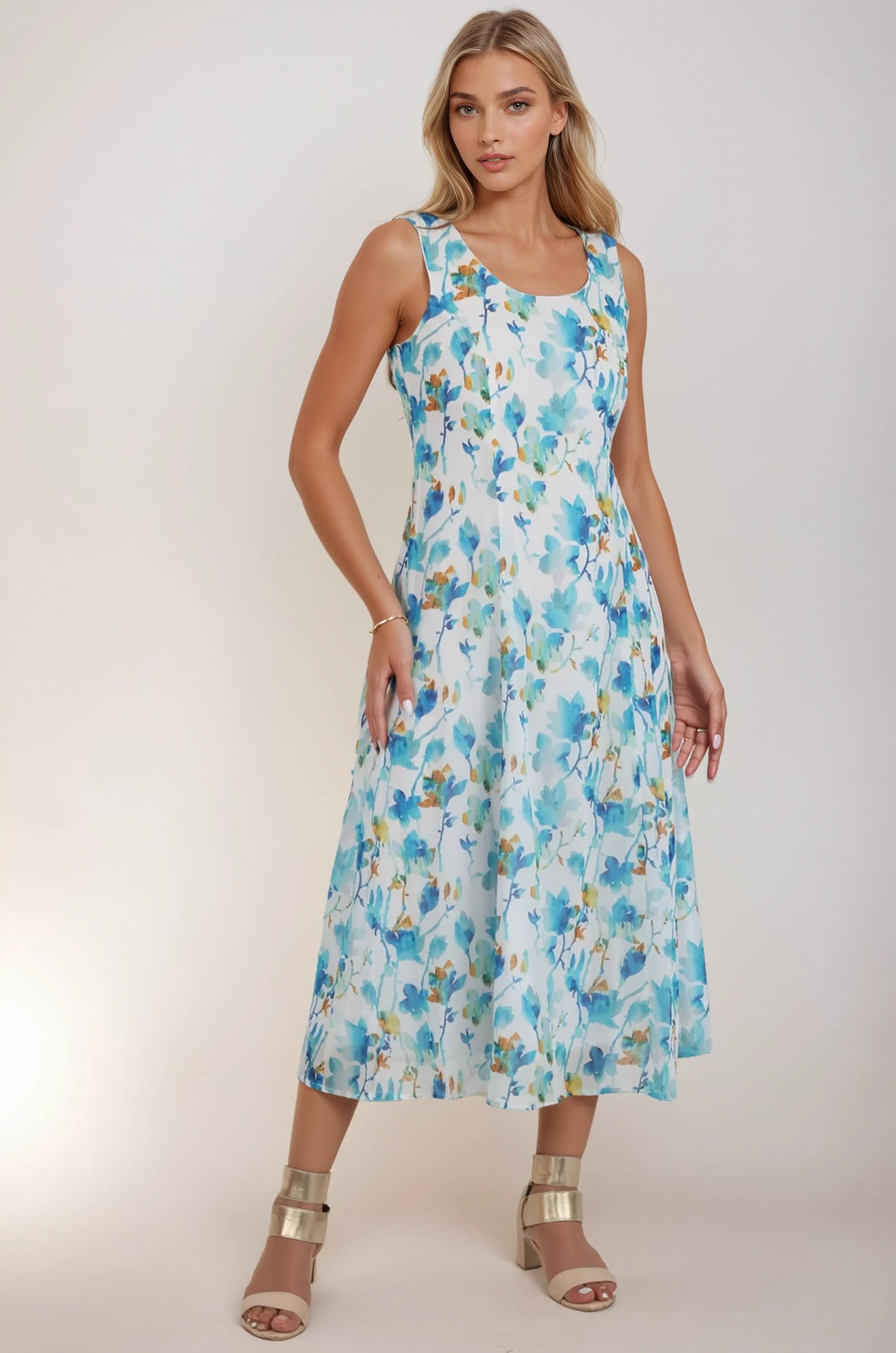 Bowen Floral Print Georgette Dress