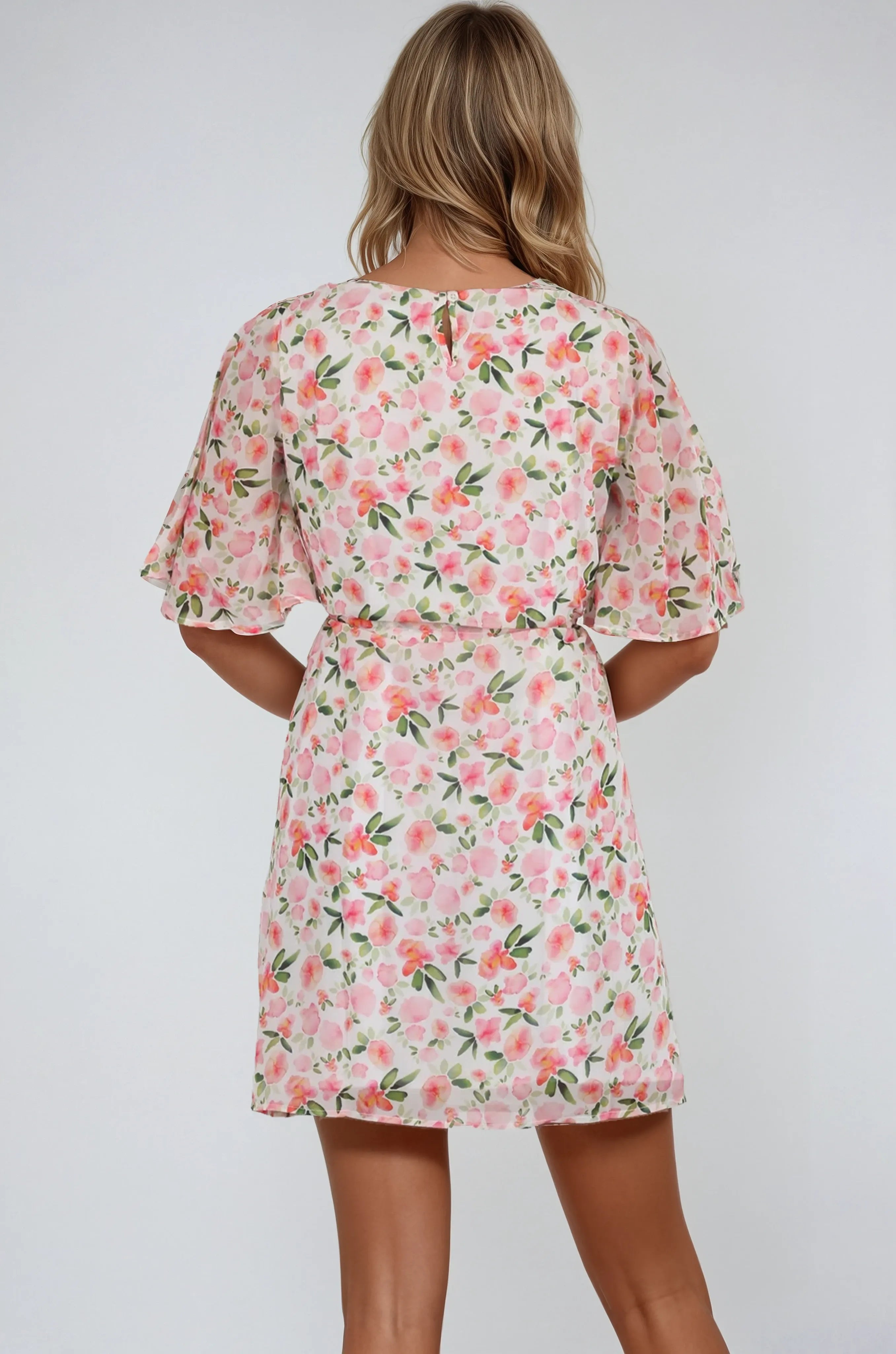 Joanna Drawstring Waist Midi Dress