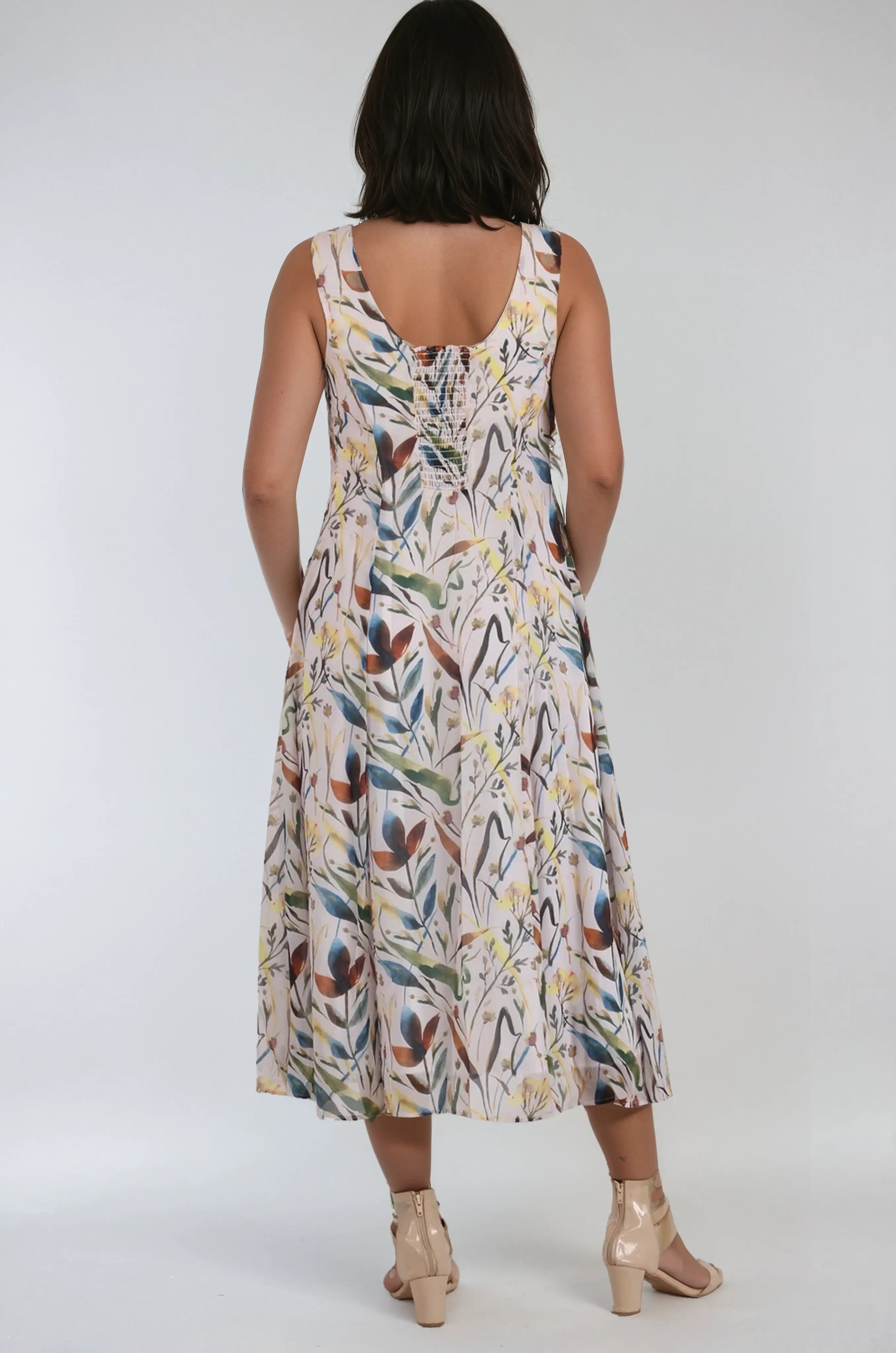 Jaden Long Dress with Smocked Back