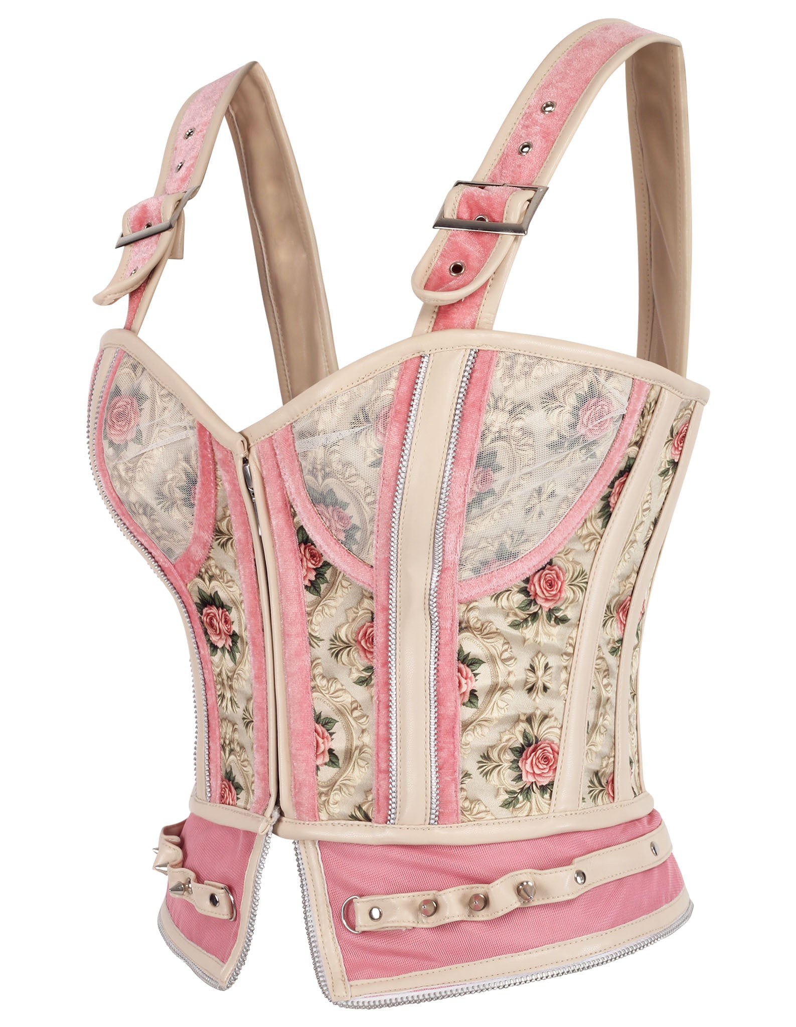 Nozomi Floral Satin Overbust Corset