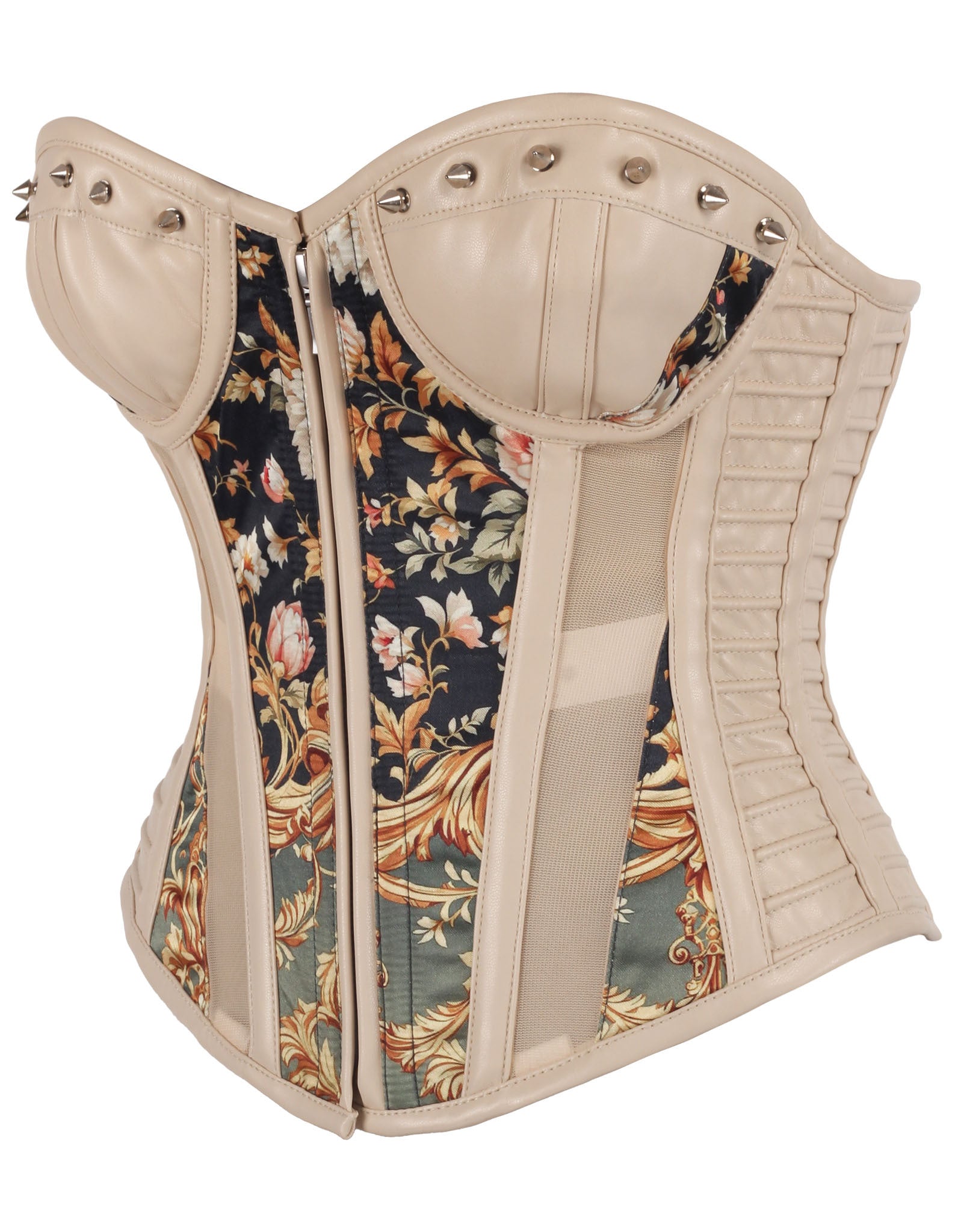 Winslie Baroque Inspired Print Overbust Corset